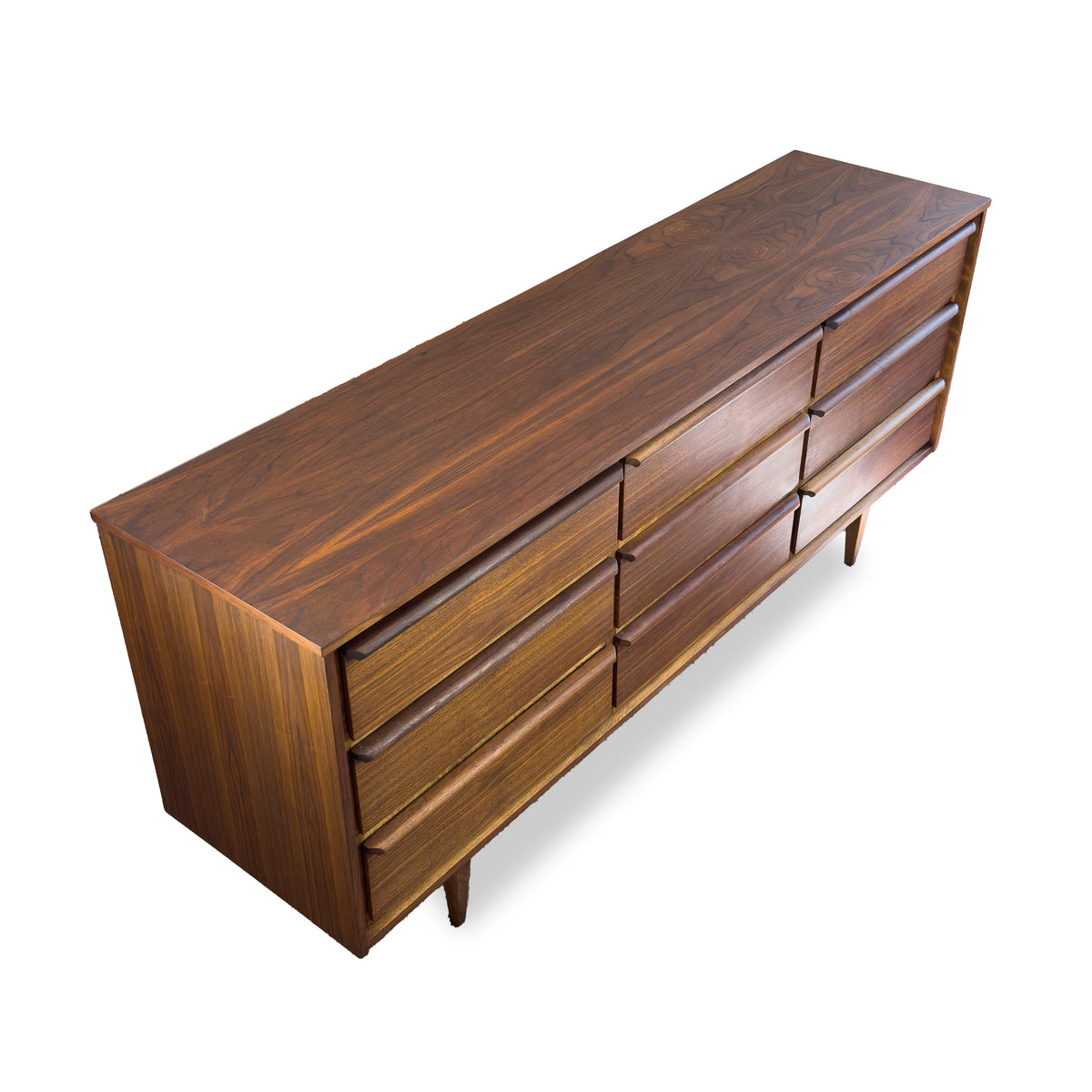 Walnut Nine Drawer Dresser by HPL