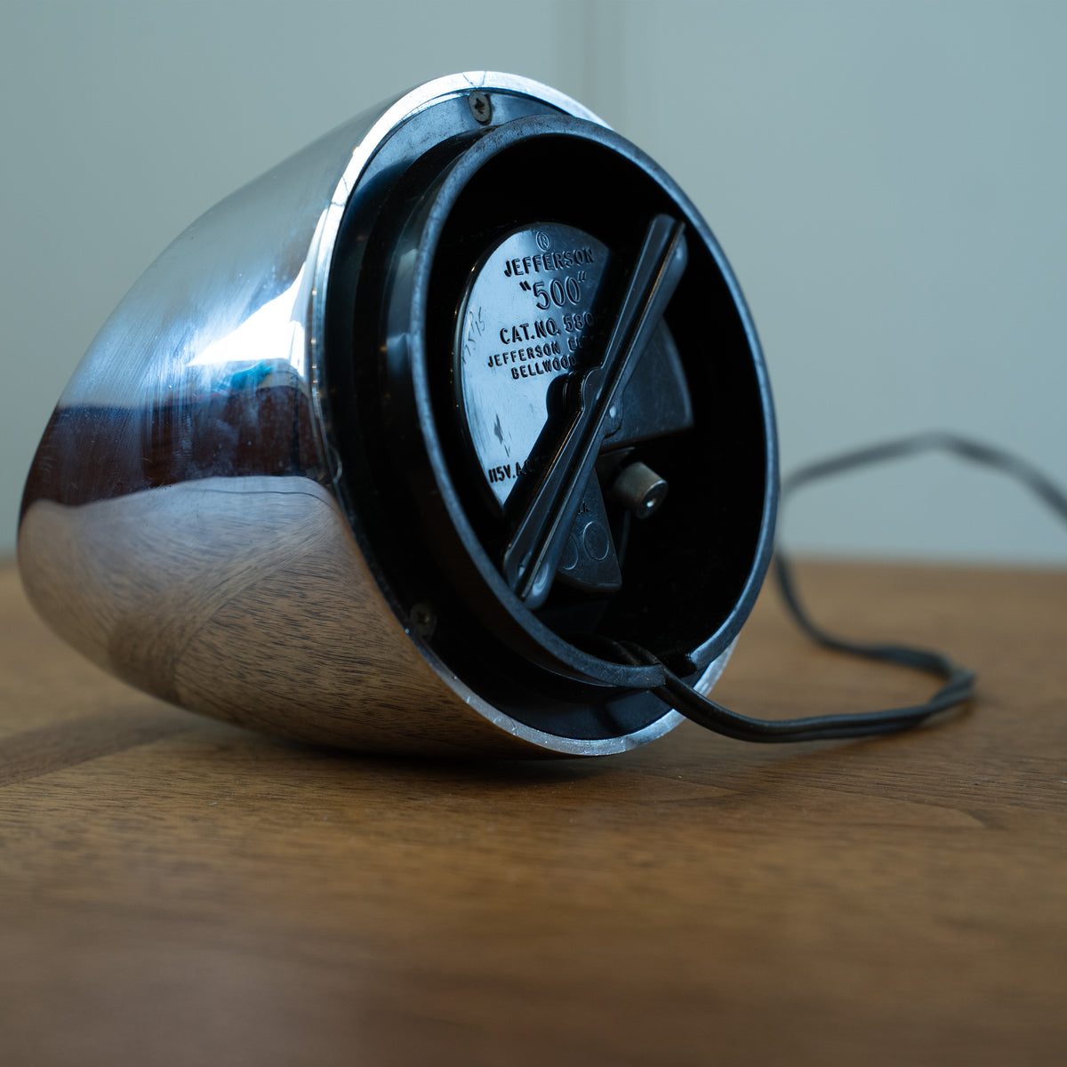 Jefferson 500 Space Age Chrome Clock
