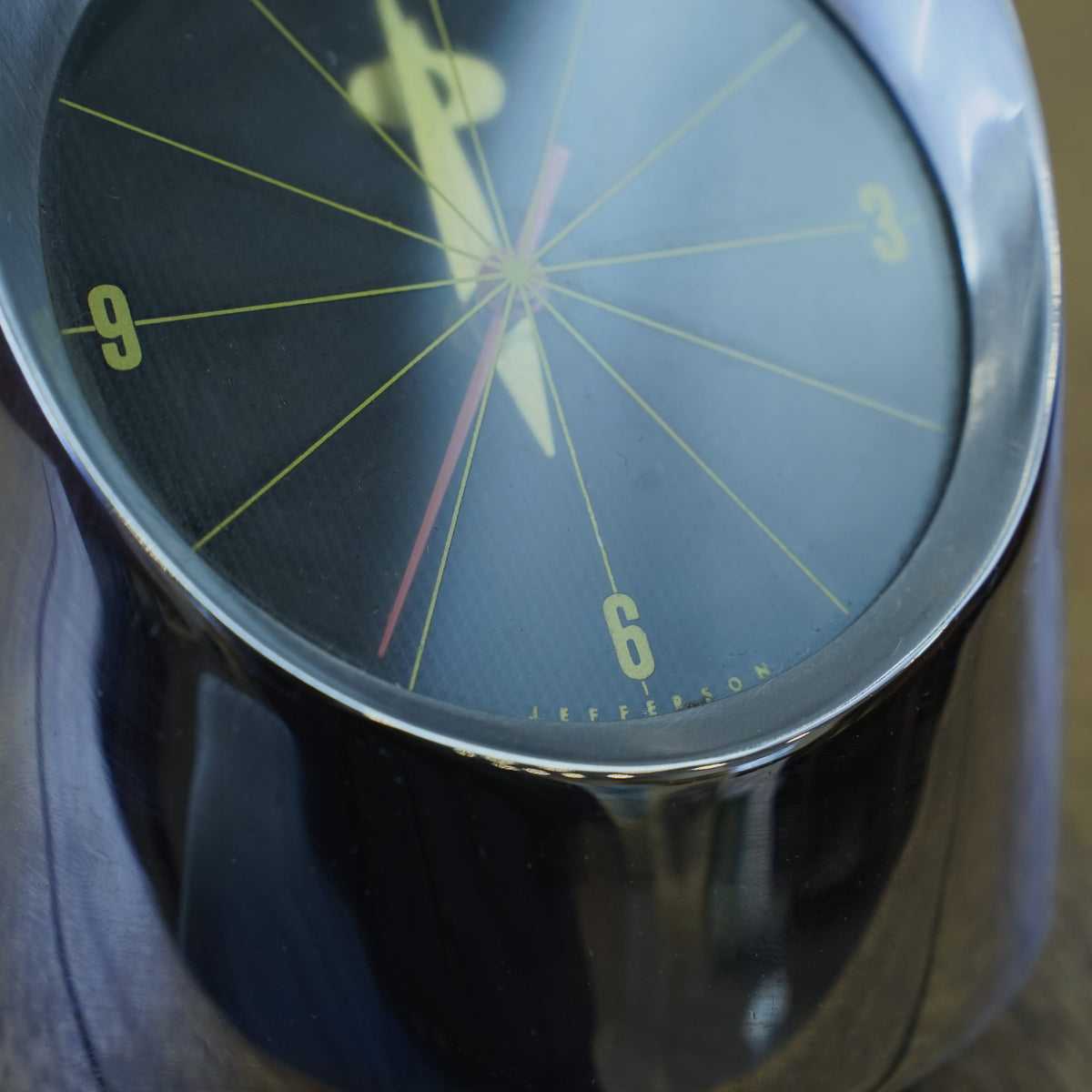 Jefferson 500 Space Age Chrome Clock
