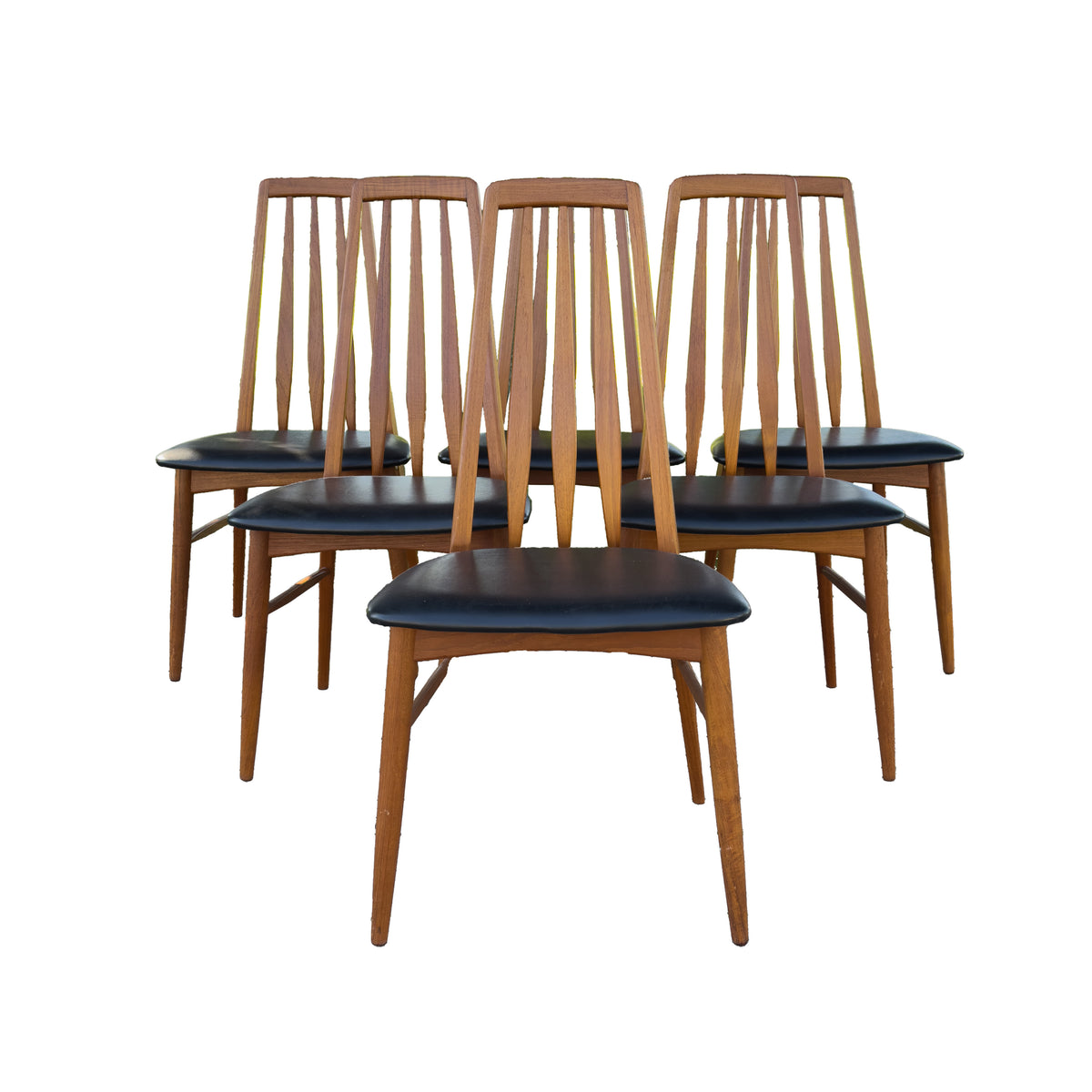 Danish Teak "Eva" Dining Chairs by Niels Koefoed