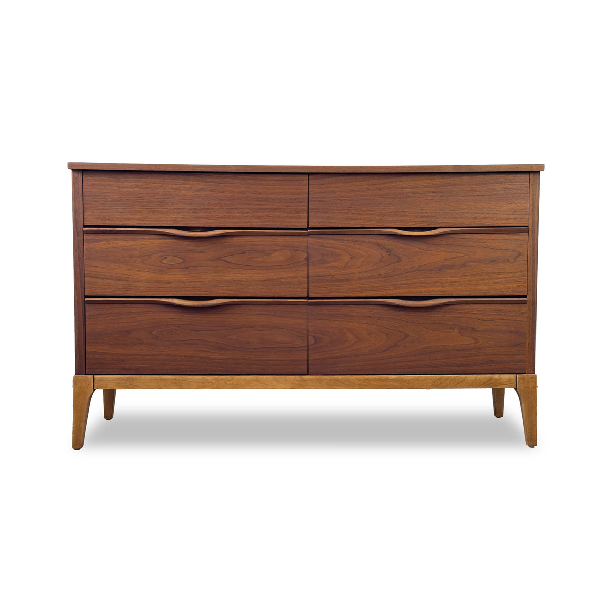 Walnut Six Drawer Dresser by Kaufman
