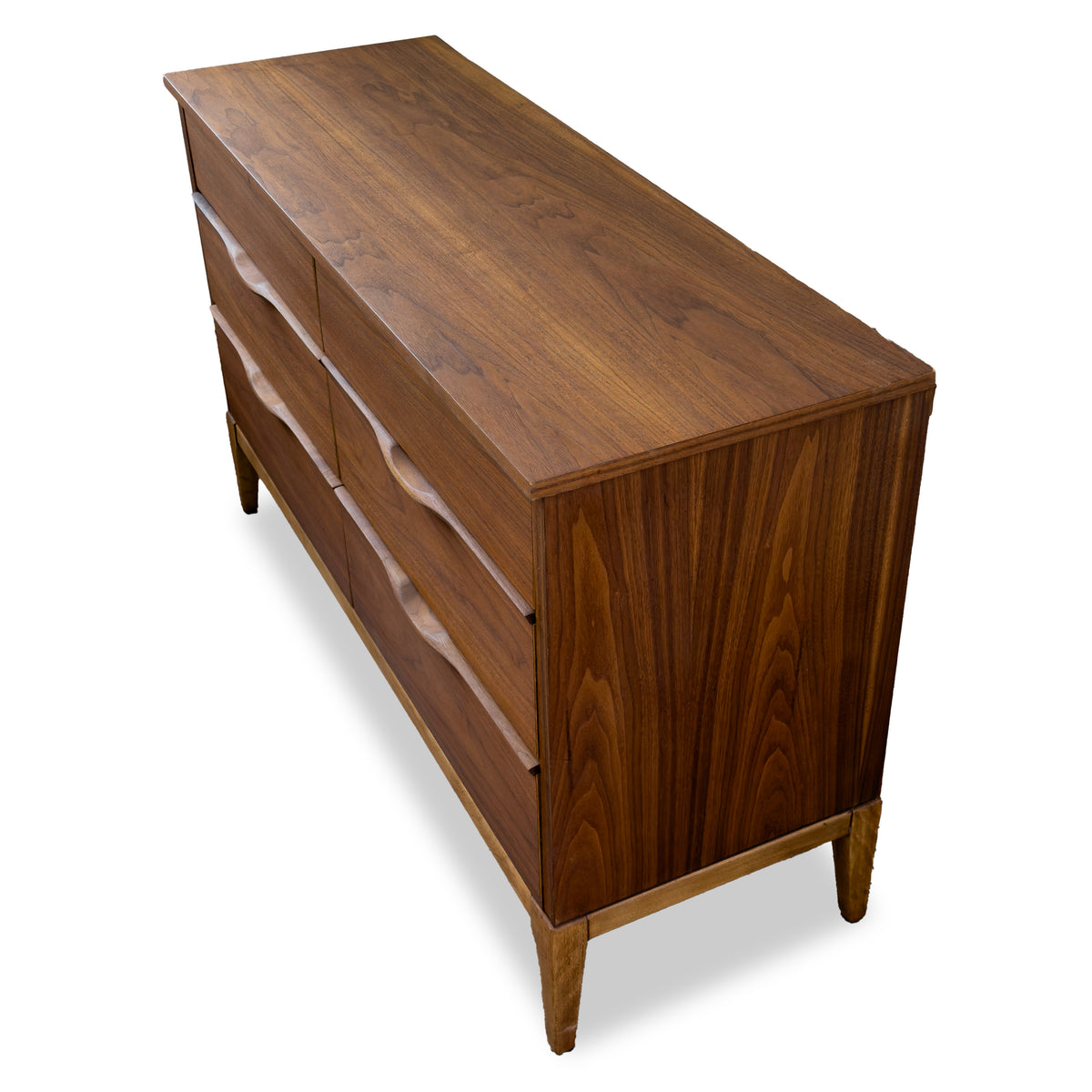 Walnut Six Drawer Dresser by Kaufman