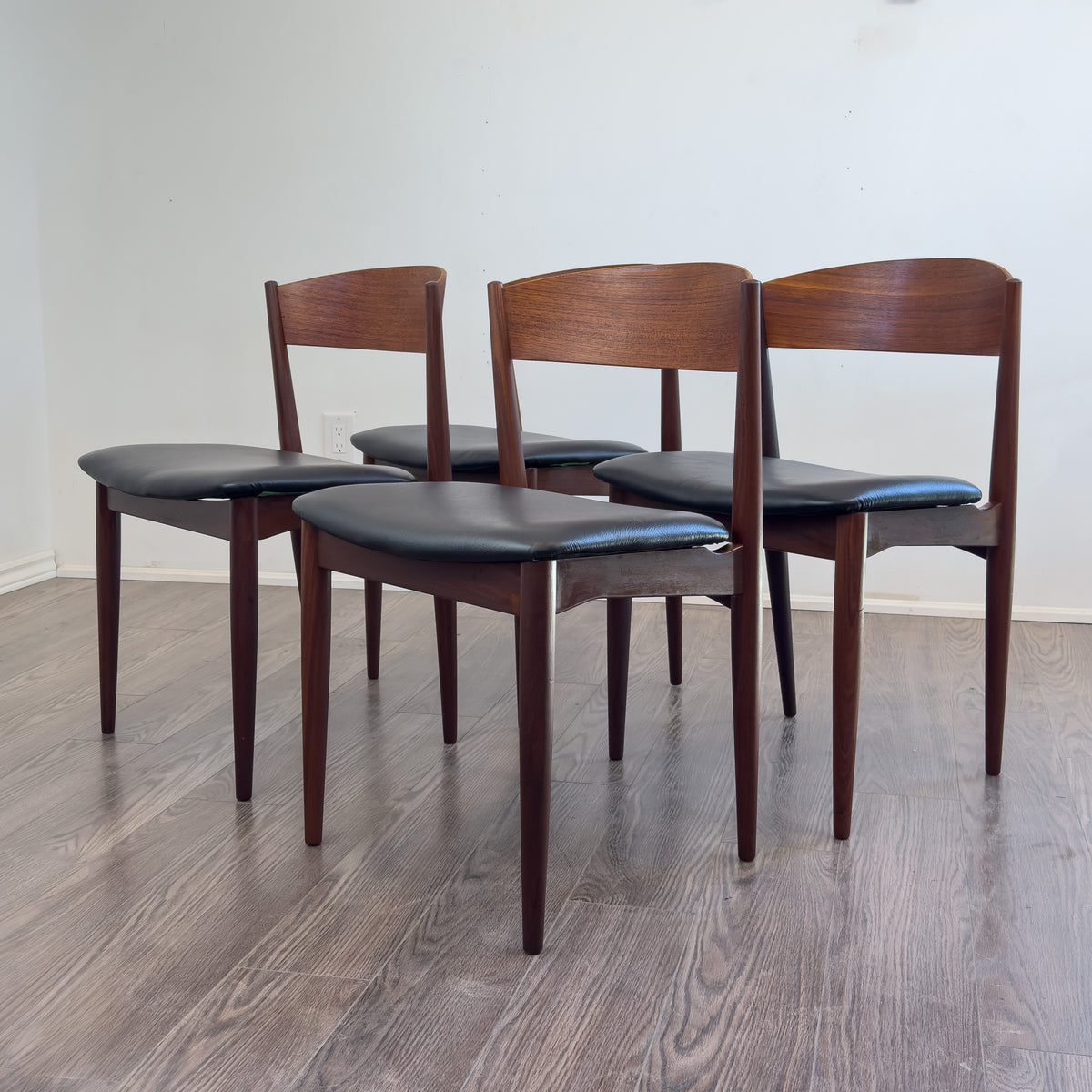 Danish Teak Bowed Back Dining Chairs