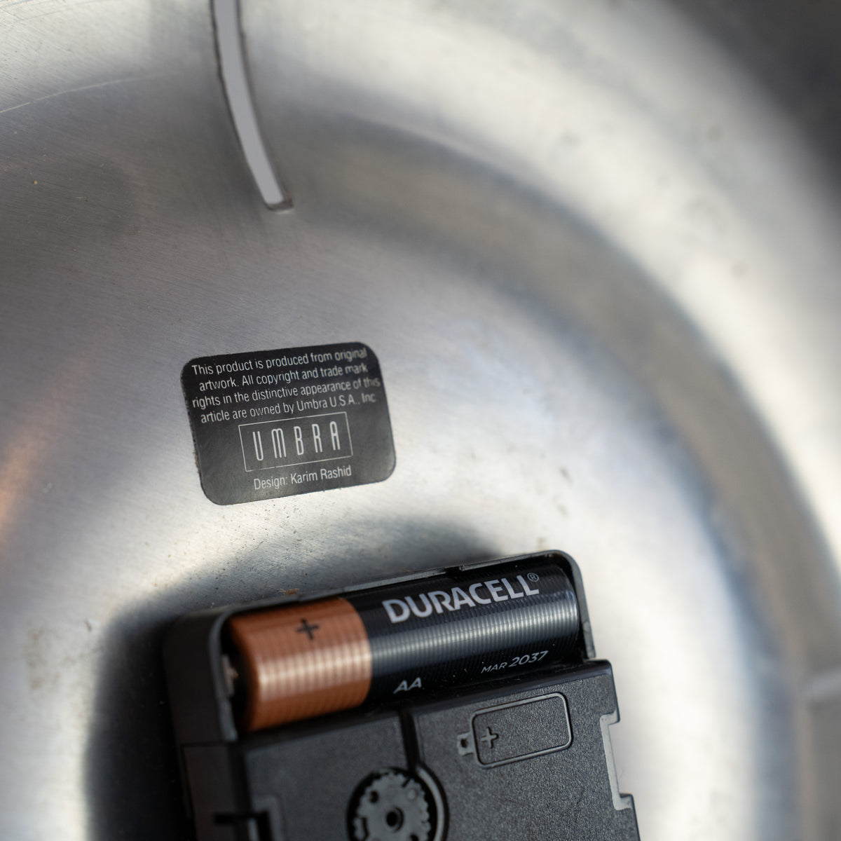 Karim Rashid Spun Aluminum Wall Clock