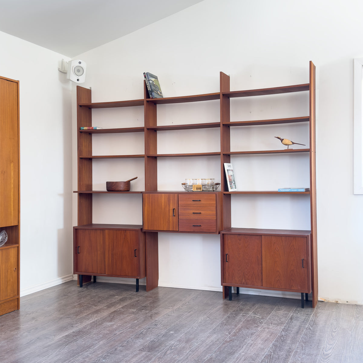 Teak Modular Shelving Unit
