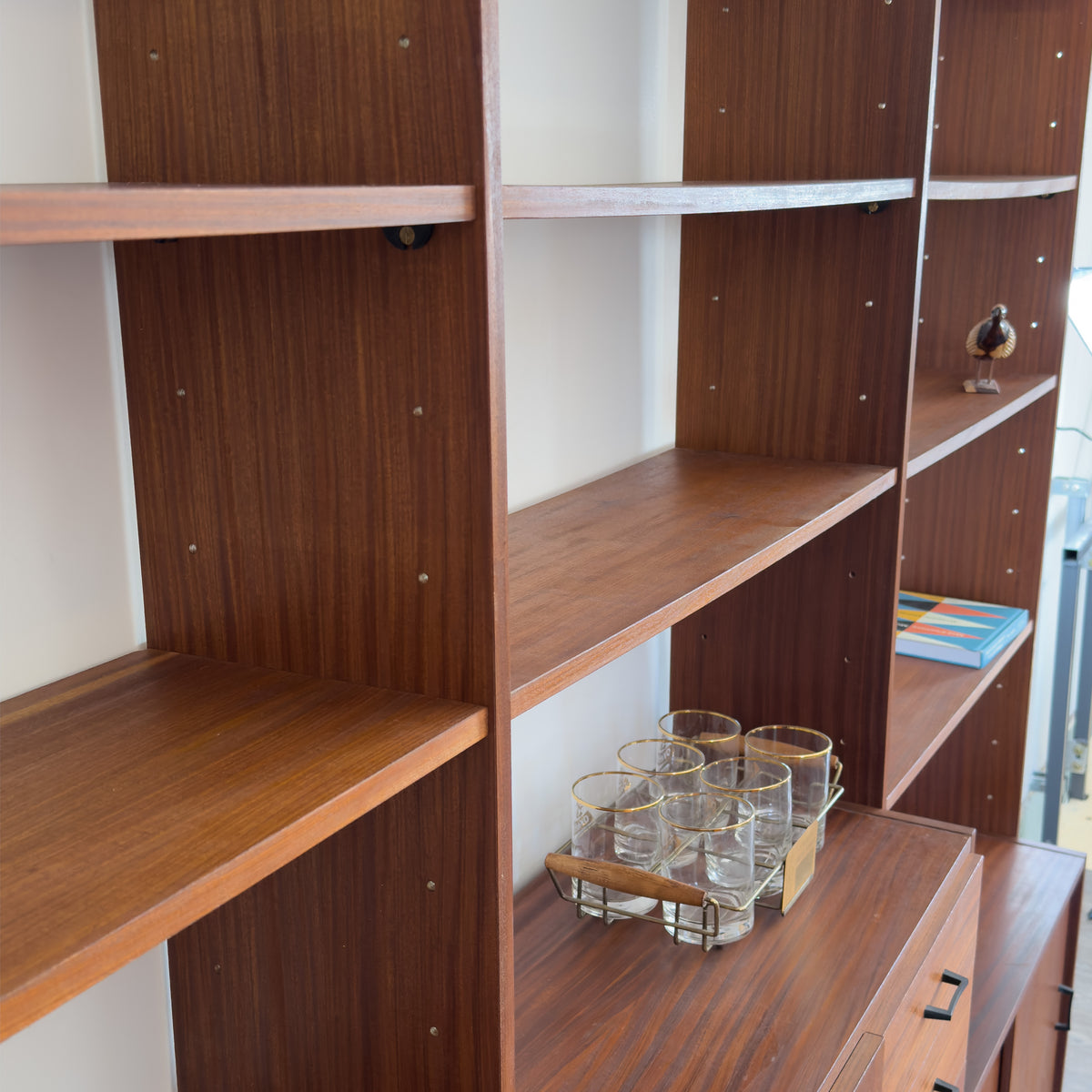 Teak Modular Shelving Unit