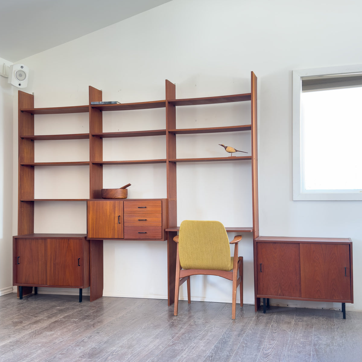 Teak Modular Shelving Unit