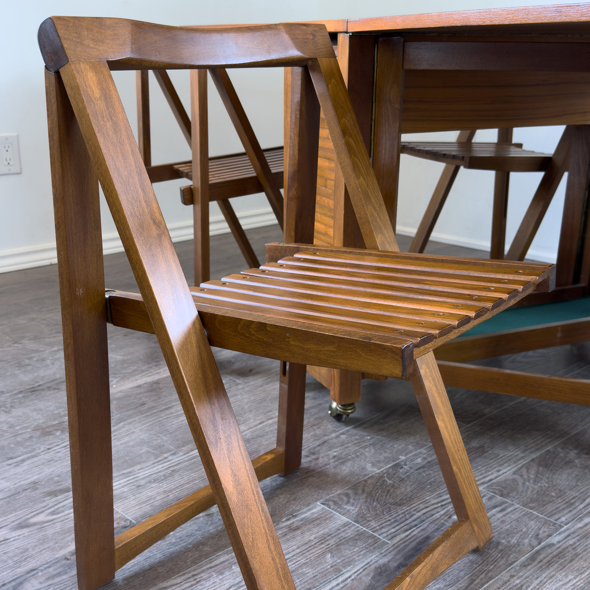 Teak Folding Table and Chairs