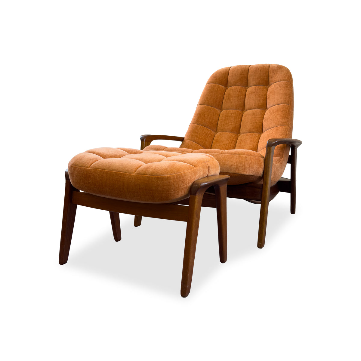 R. Huber Scoop Chair and Footstool