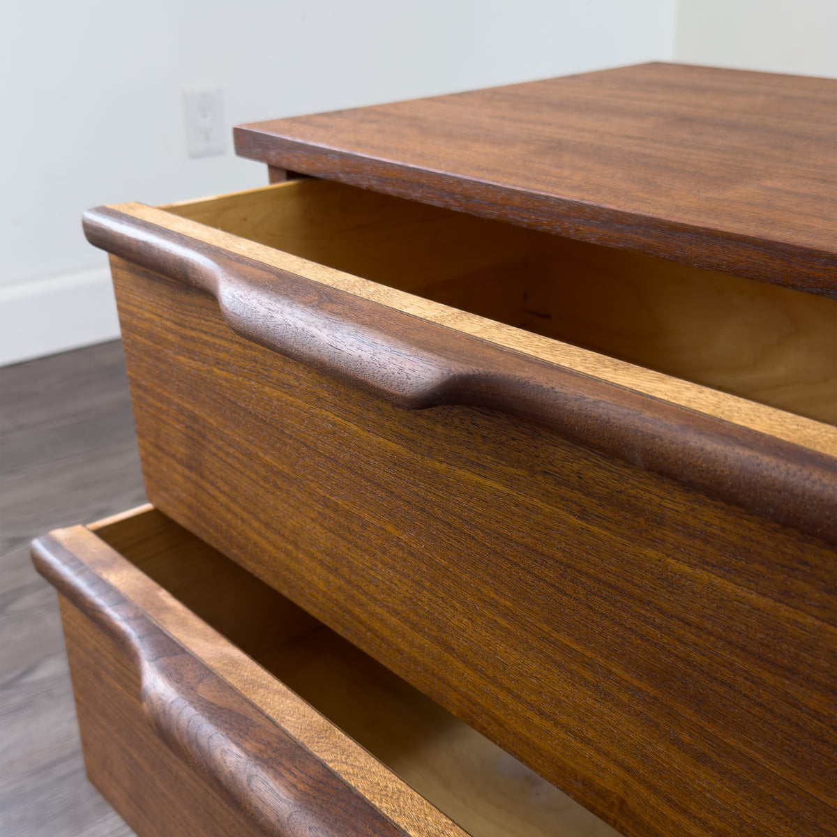 Pair of Walnut Nightstands by Princeville