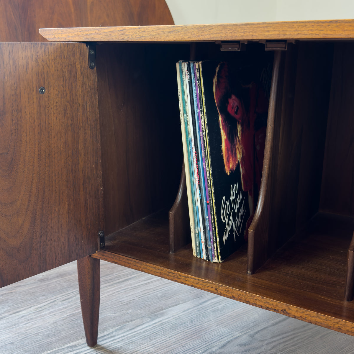 Walnut Record Cabinet