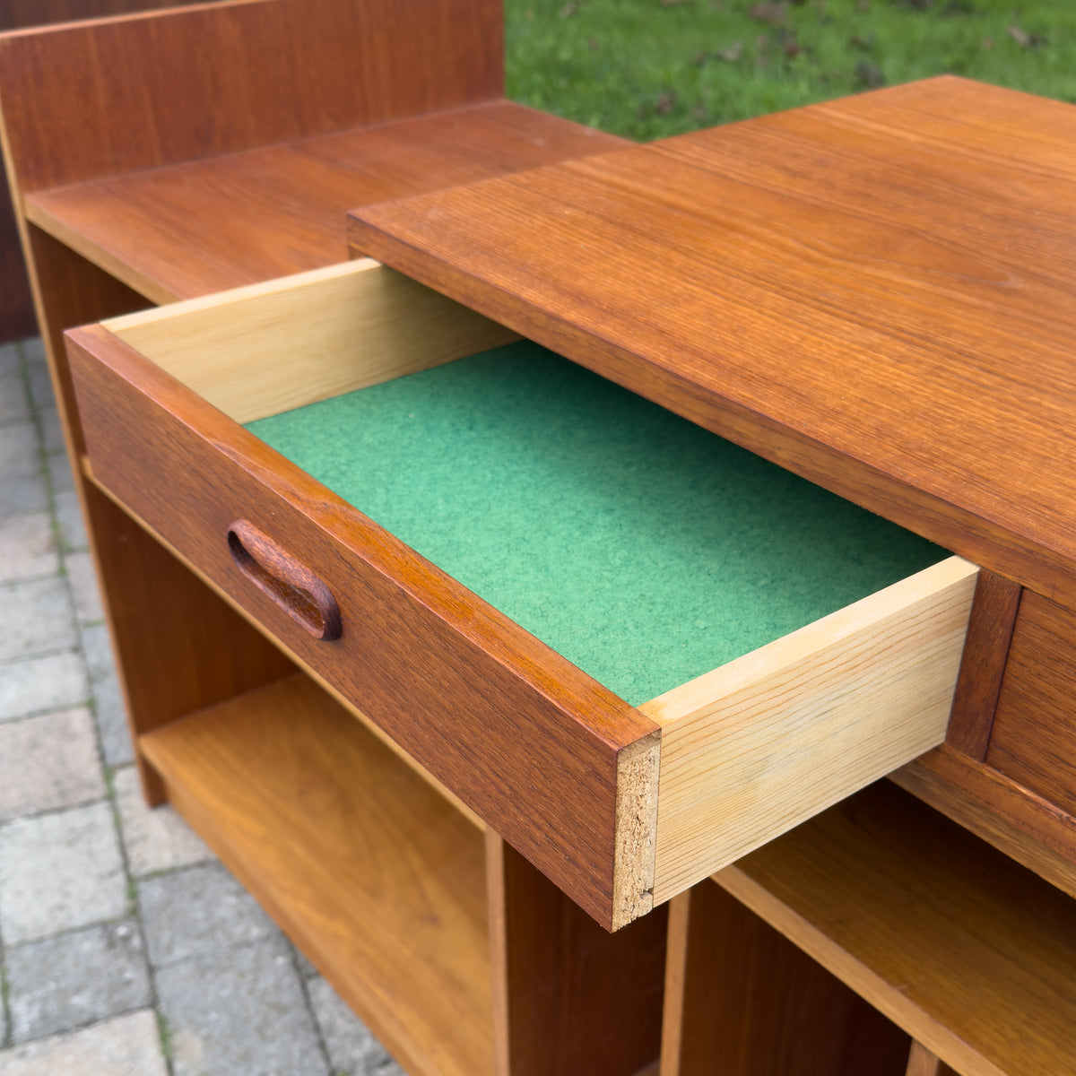 Teak Record Cabinet