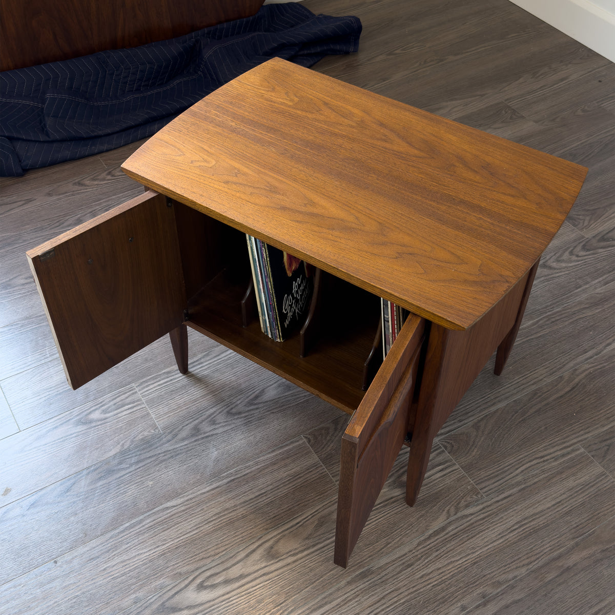 Walnut Record Cabinet