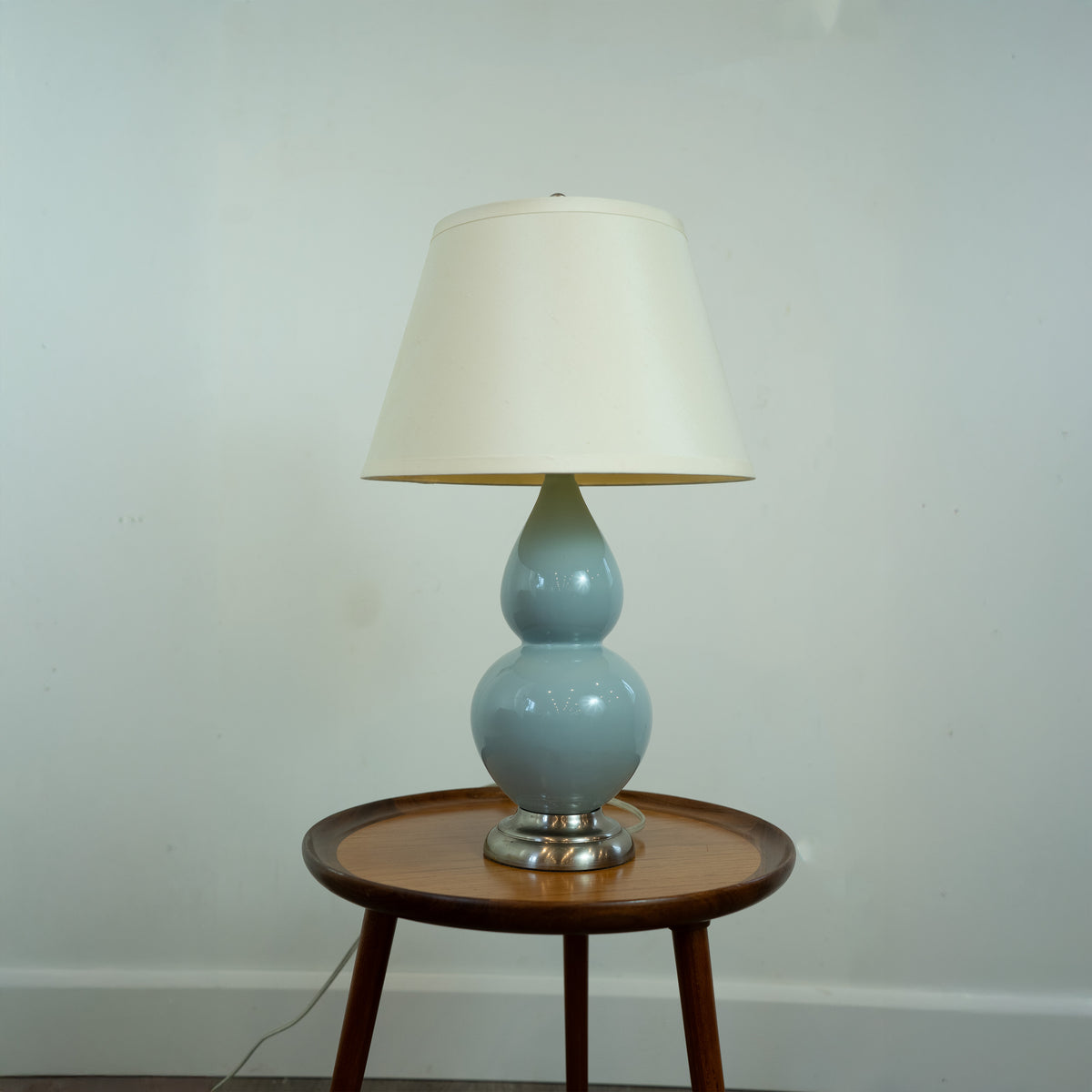 Robins Egg Double Gourd Lamp