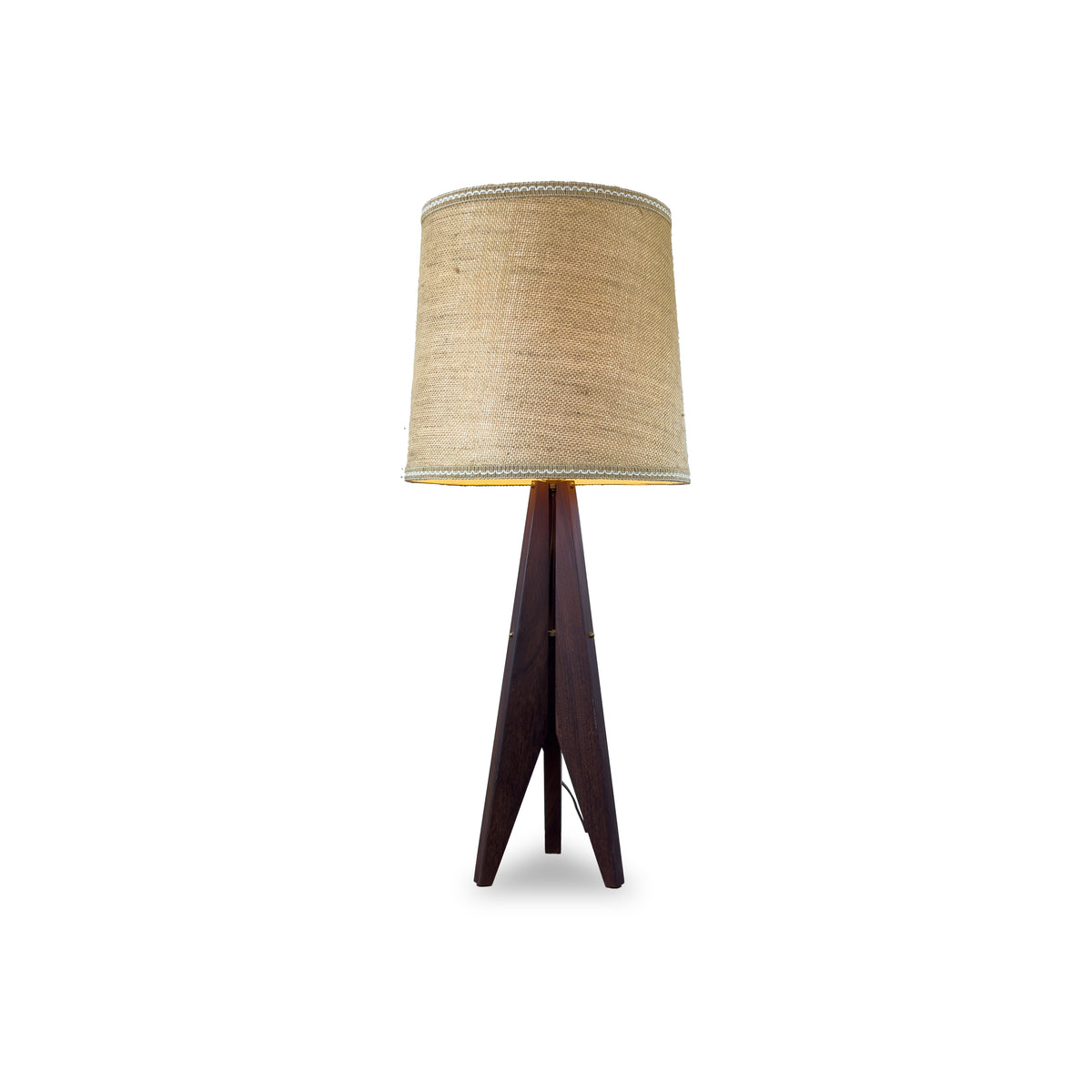 Tripod Teak Table Lamp