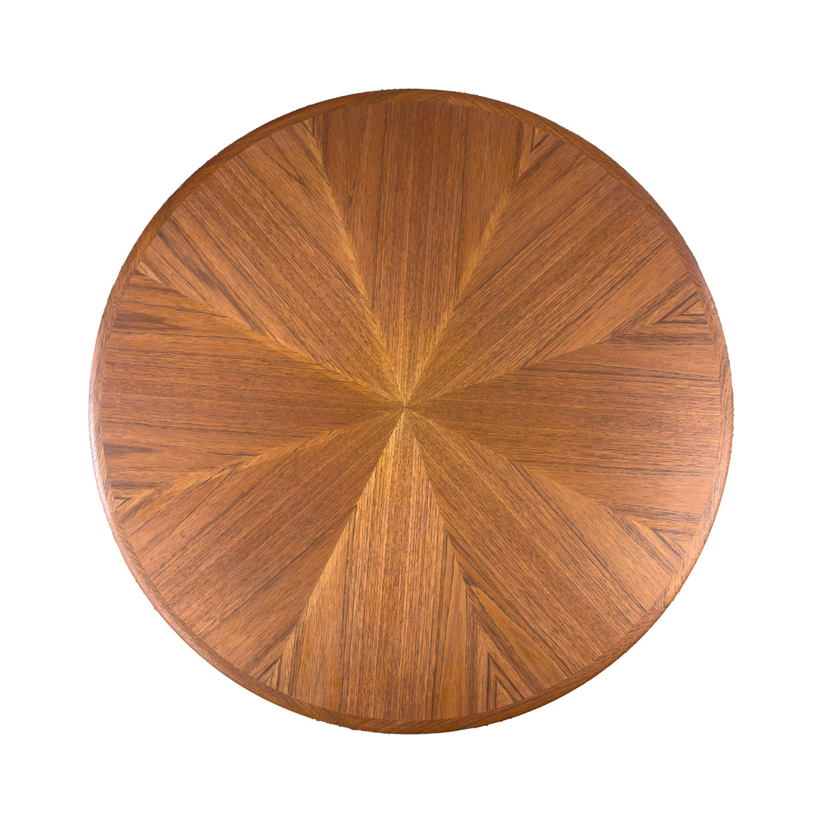 Round Teak Sunburst Coffee Table