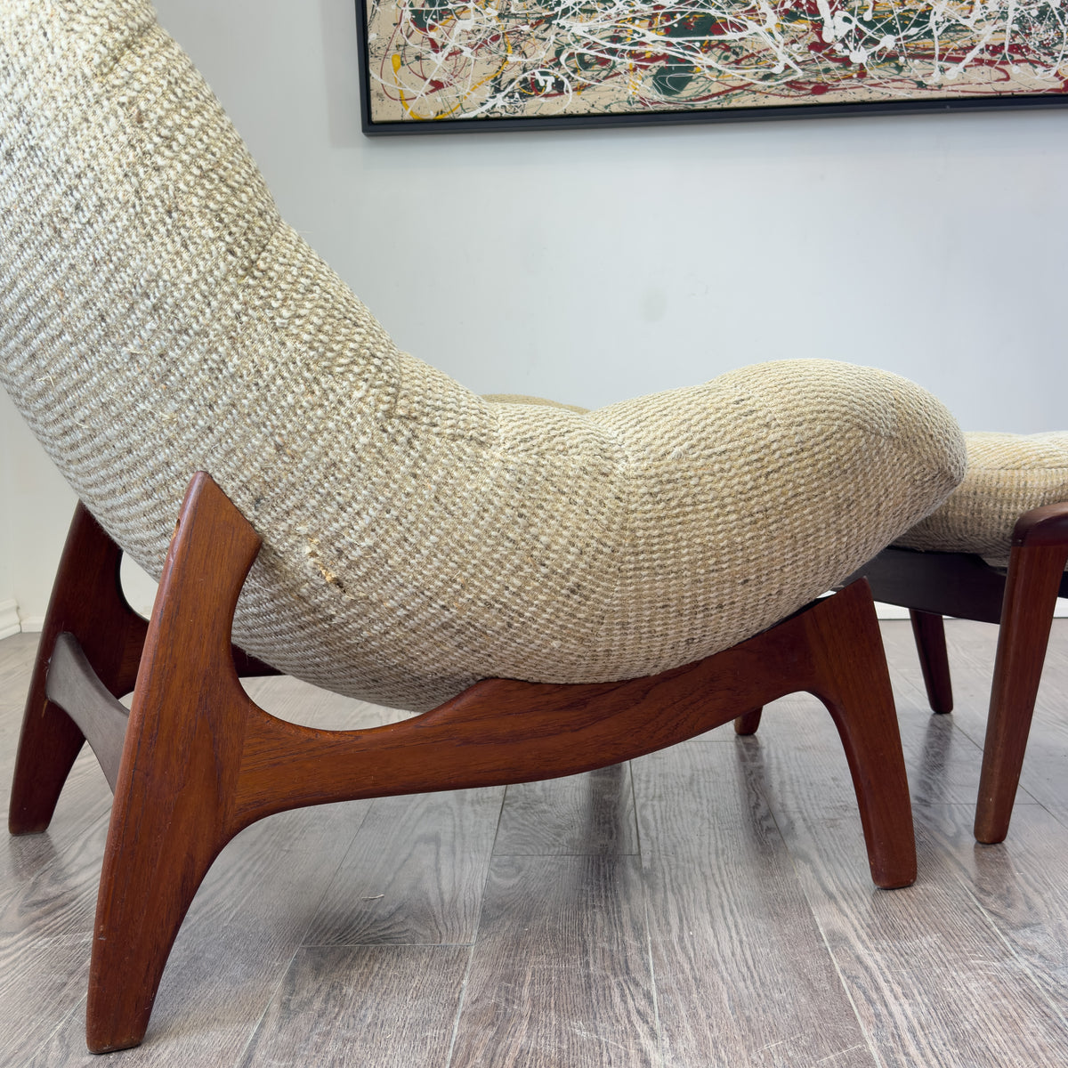 R. Huber Scoop Chair and Ottoman