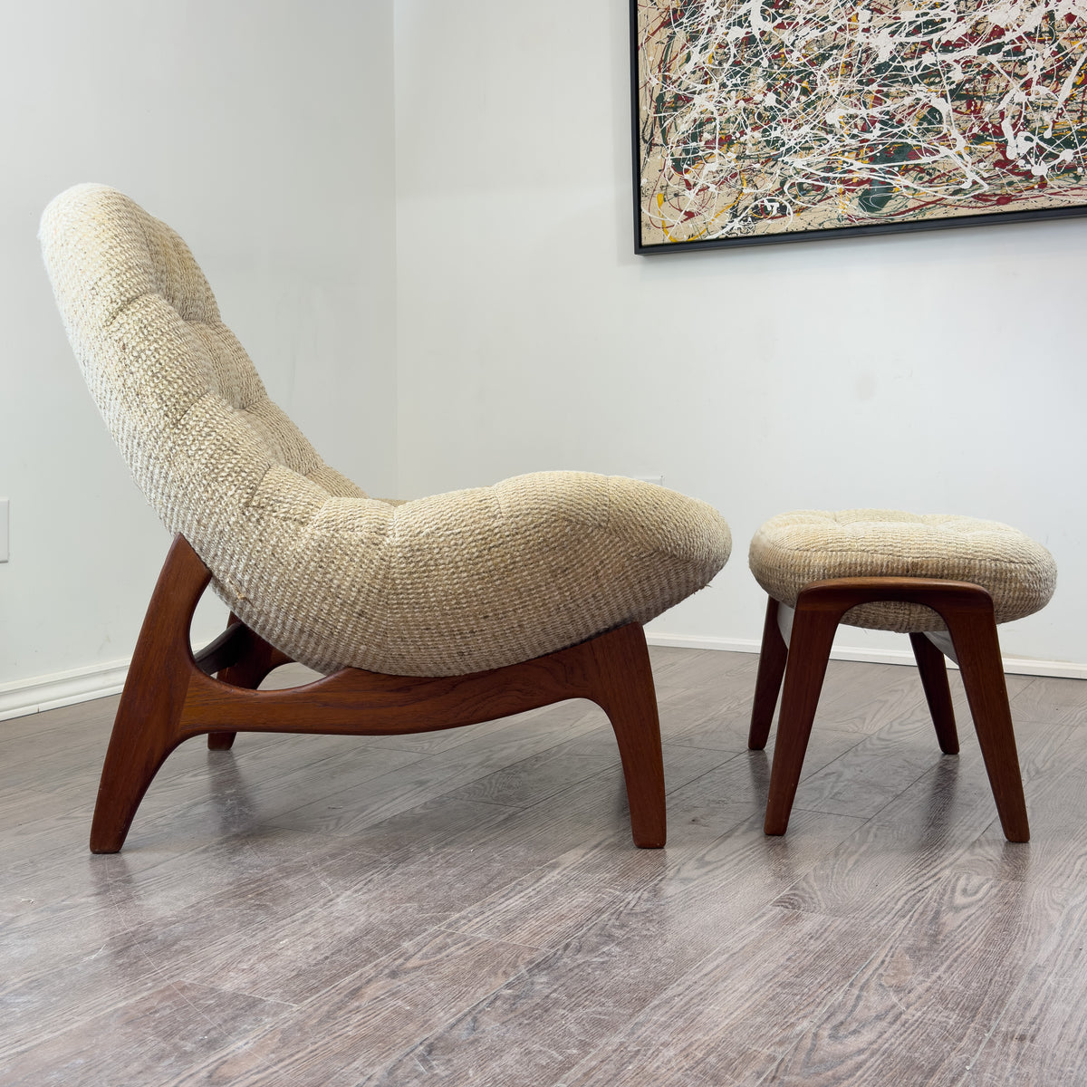 R. Huber Scoop Chair and Ottoman