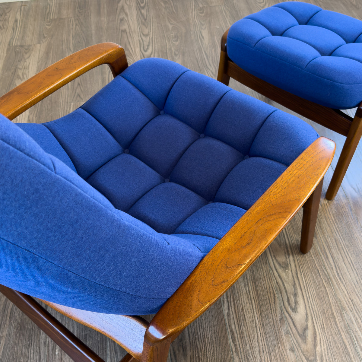 R. Huber Scoop Chair and Footstool