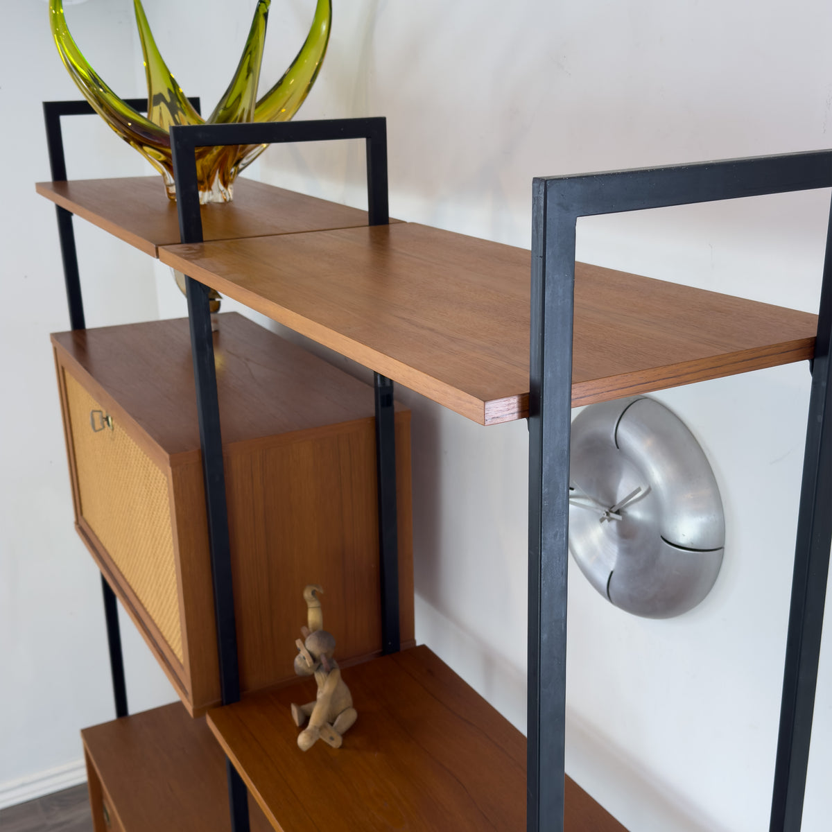 Teak Freestanding Modular Shelving