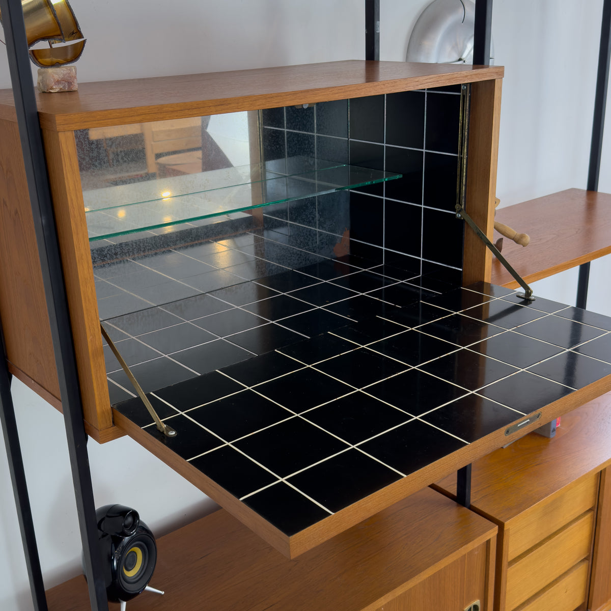 Teak Freestanding Modular Shelving