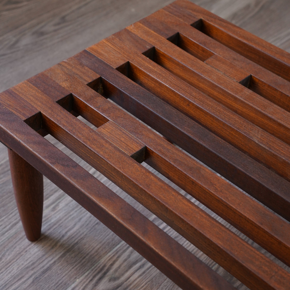Teak Slatted Bench