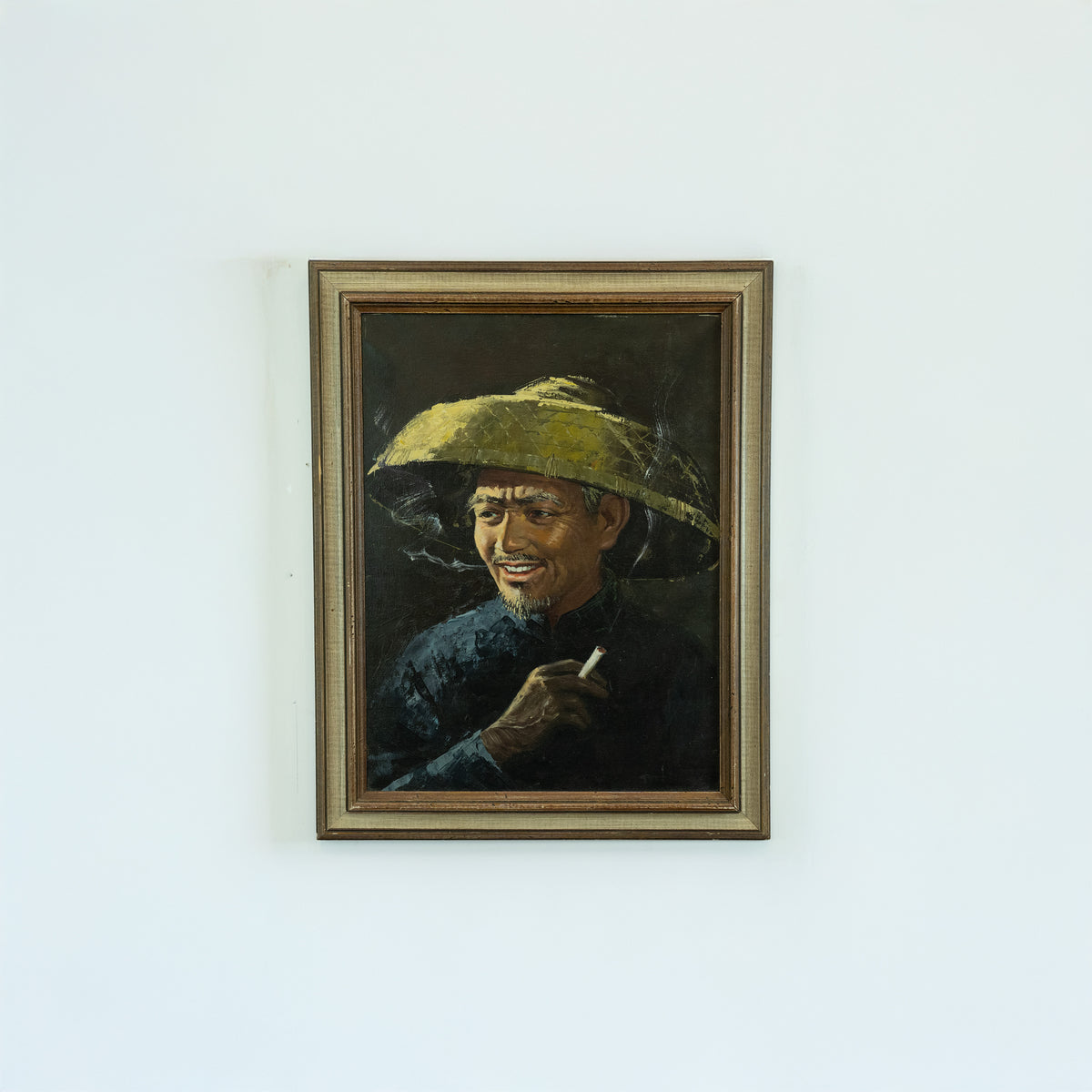 Smoking Man Oil Painting