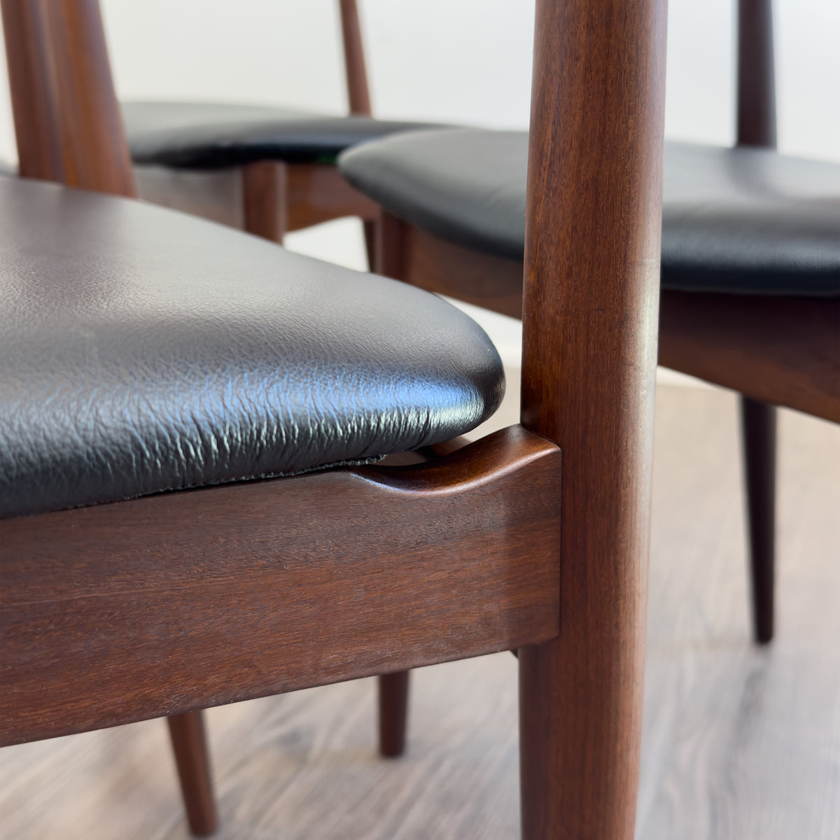 Danish Teak Bowed Back Dining Chairs