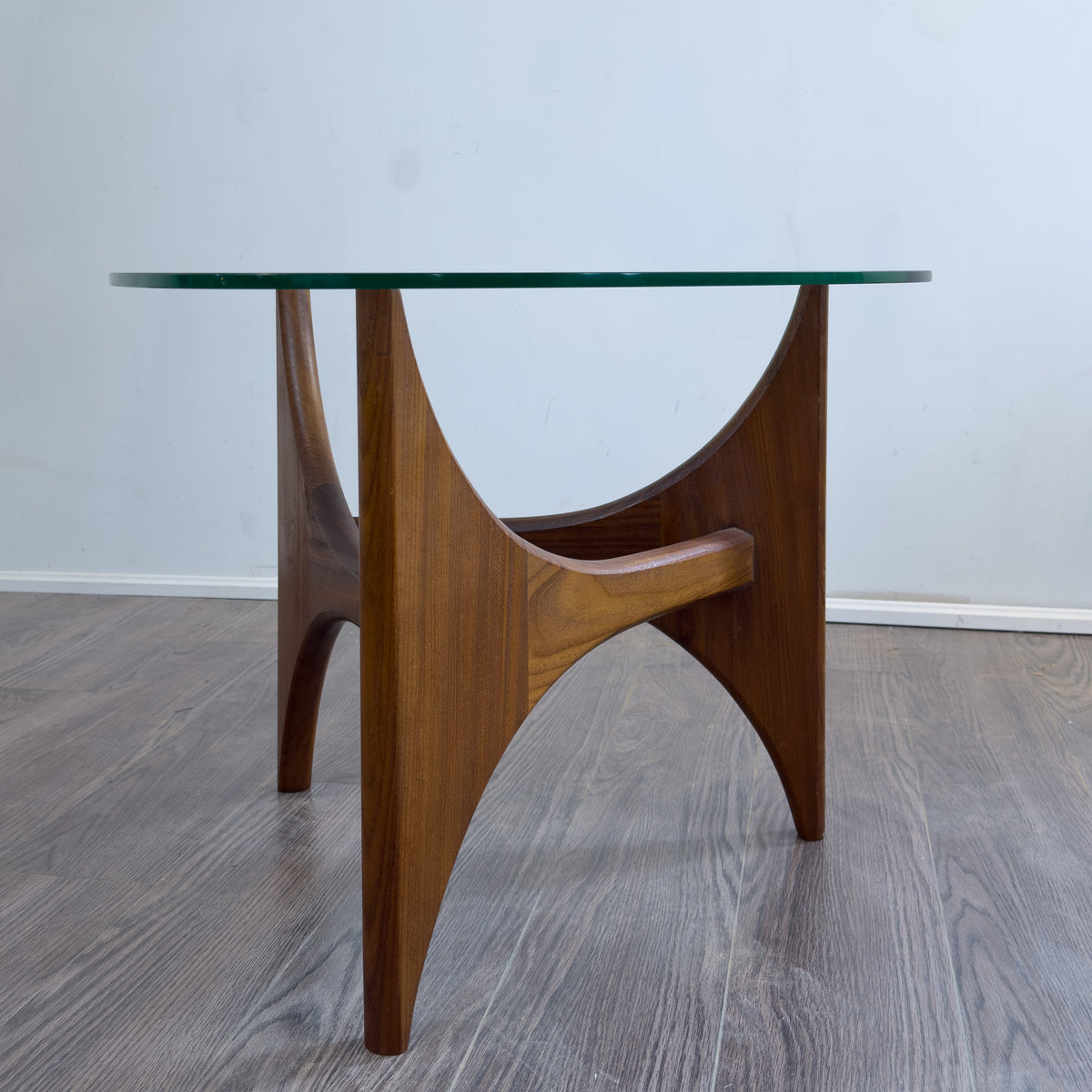 Teak and Glass Side Table