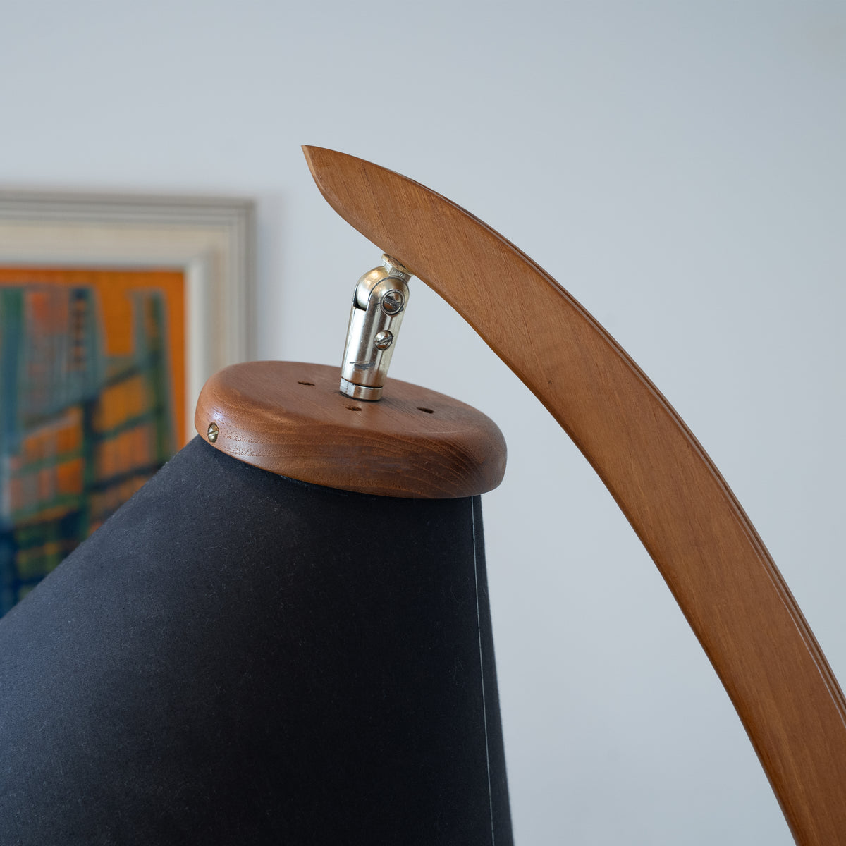 Teak Arc Lamp