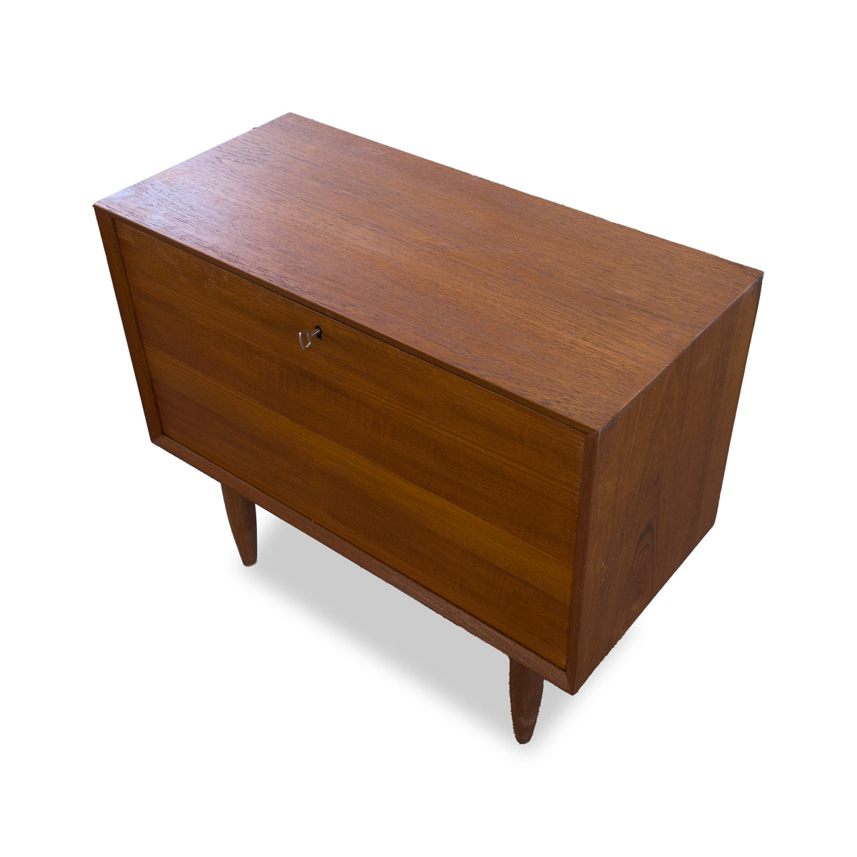 Teak Drop-Down Bar Cabinet