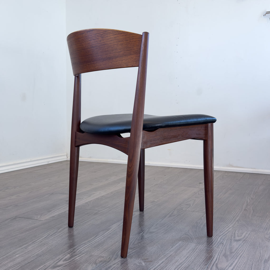 Danish Teak Bowed Back Dining Chairs - Decade Five Furniture Co.