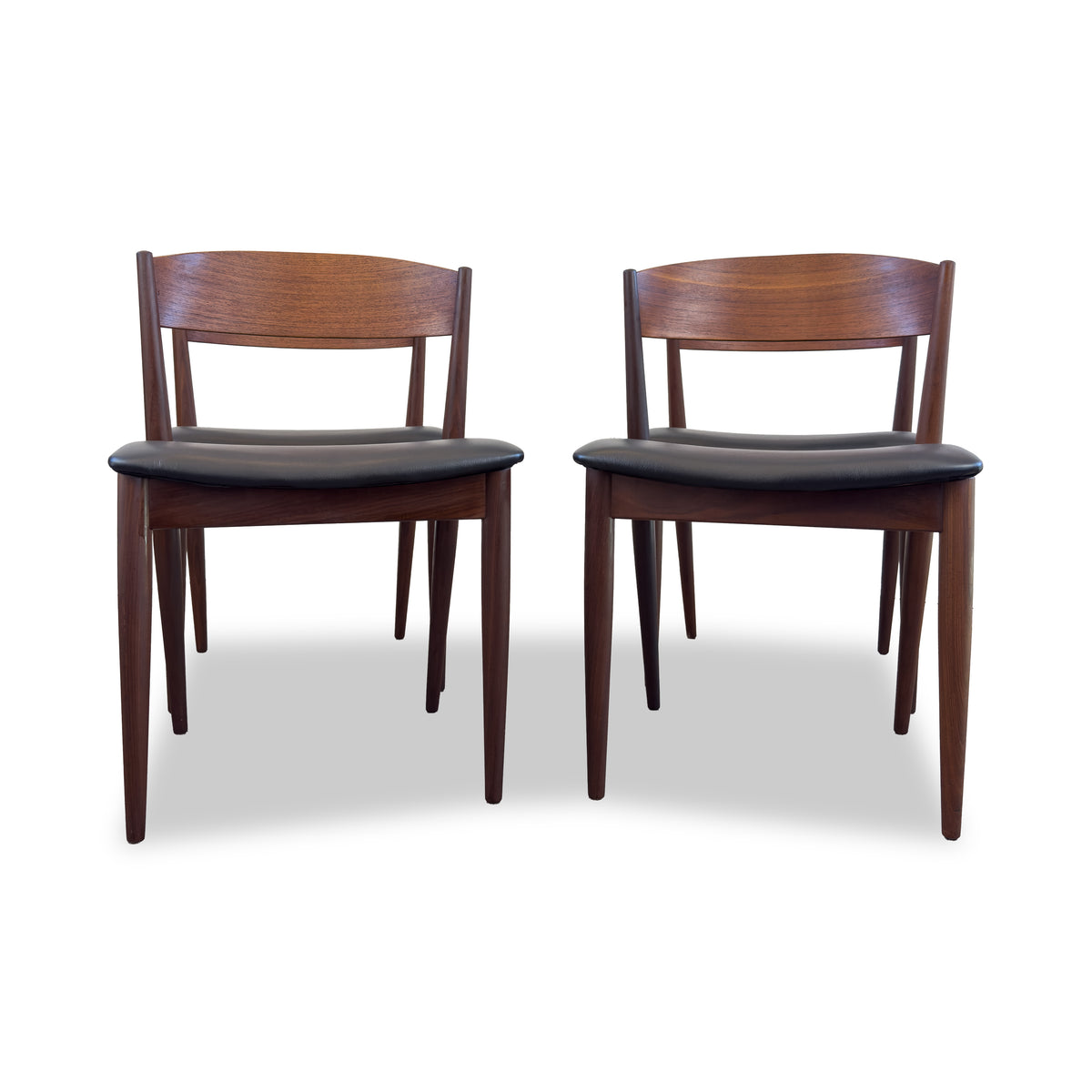 Danish Teak Bowed Back Dining Chairs