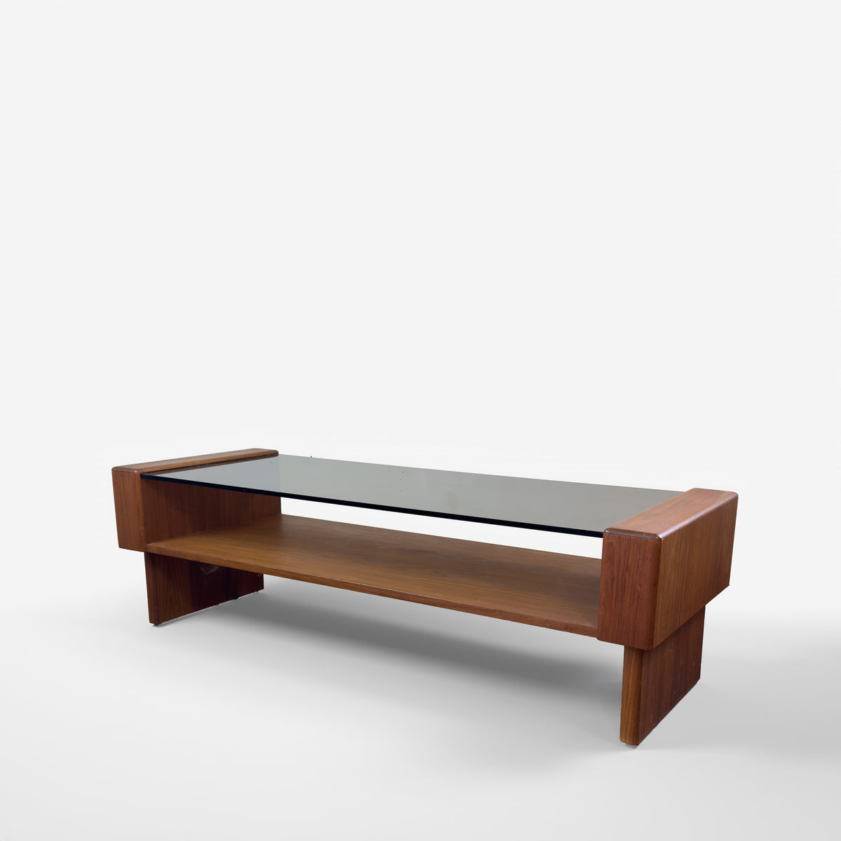 Teak and Glass Coffee Table