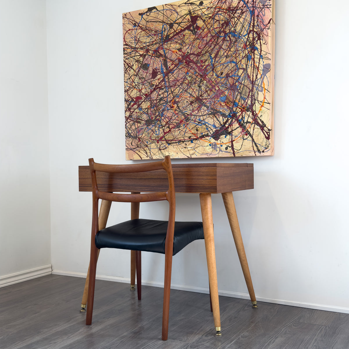 Compact Teak Vanity/Desk