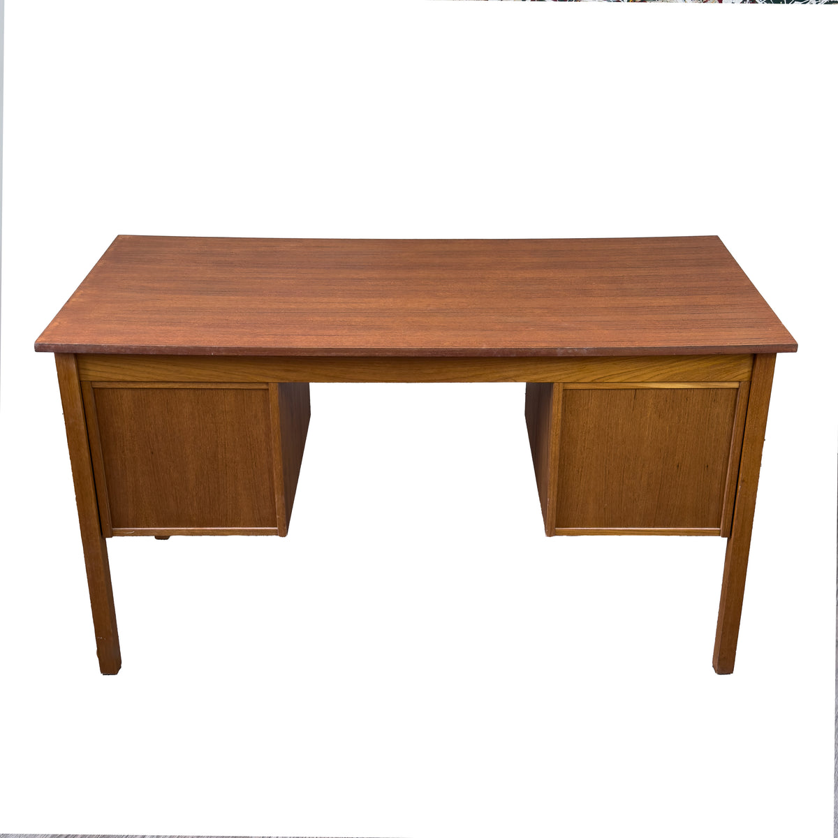 Teak Six Drawer Desk
