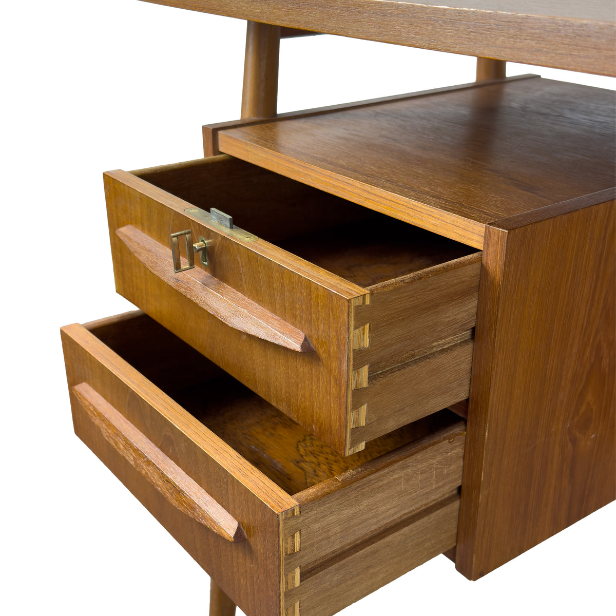 Compact Teak Desk by Gunnar Nielsen for Tibergaard