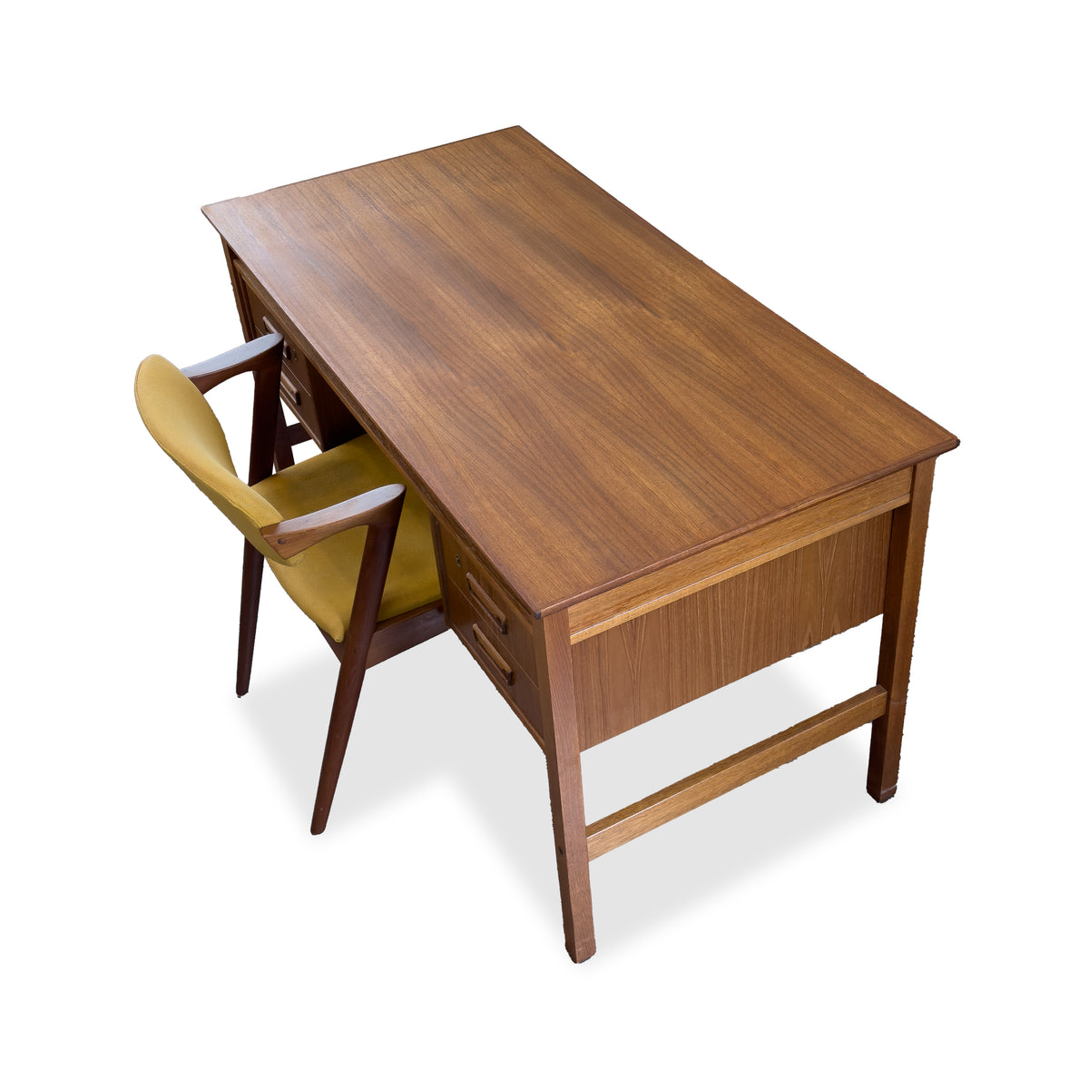 Teak Four Drawer Desk