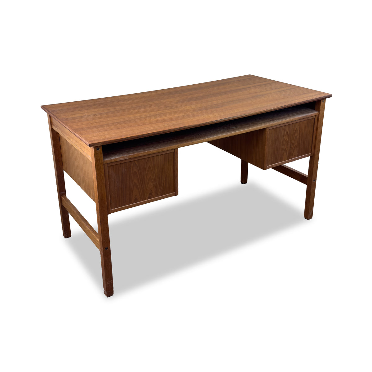 Teak Four Drawer Desk