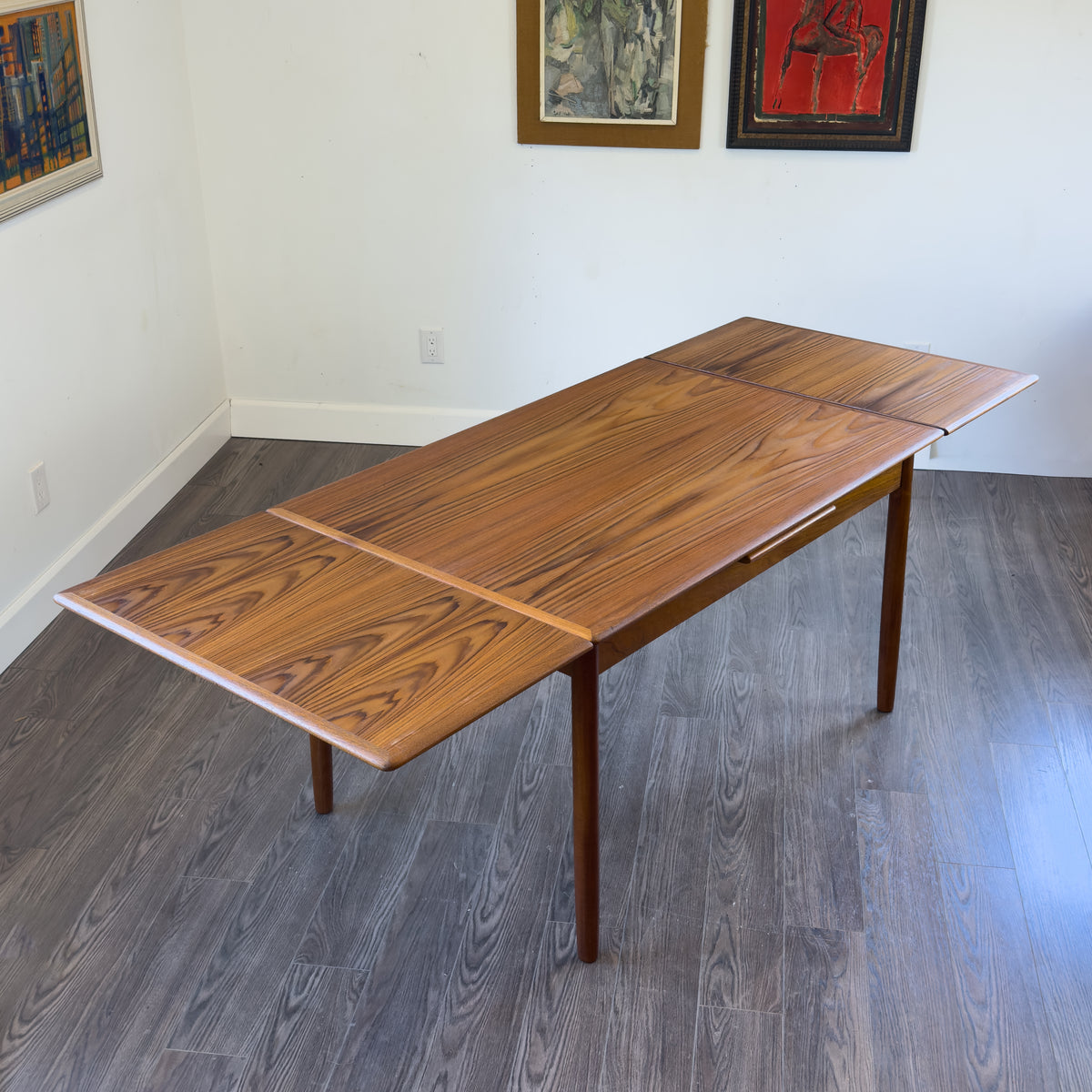 Teak Draw Leaf Table