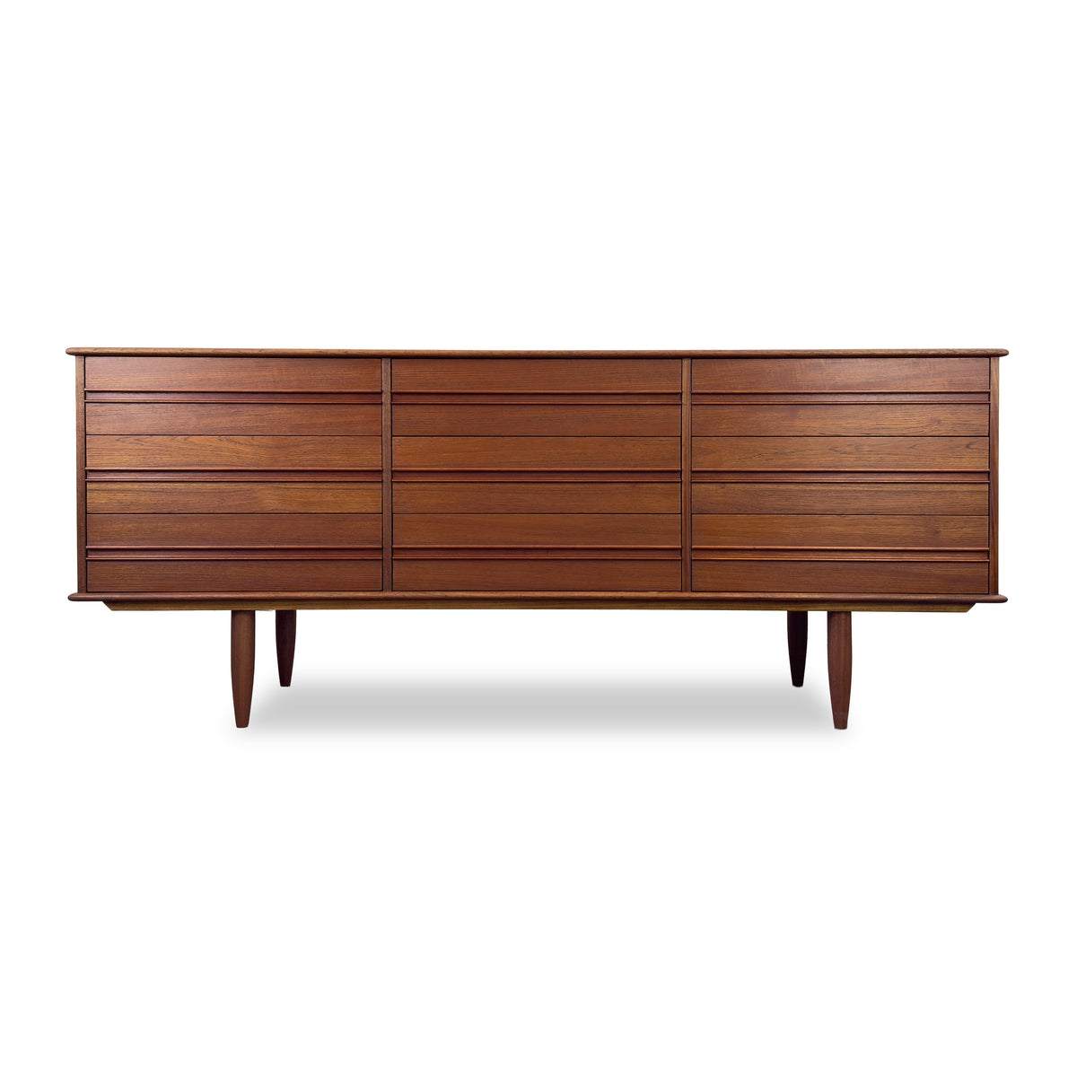 Teak Nine Drawer Dresser