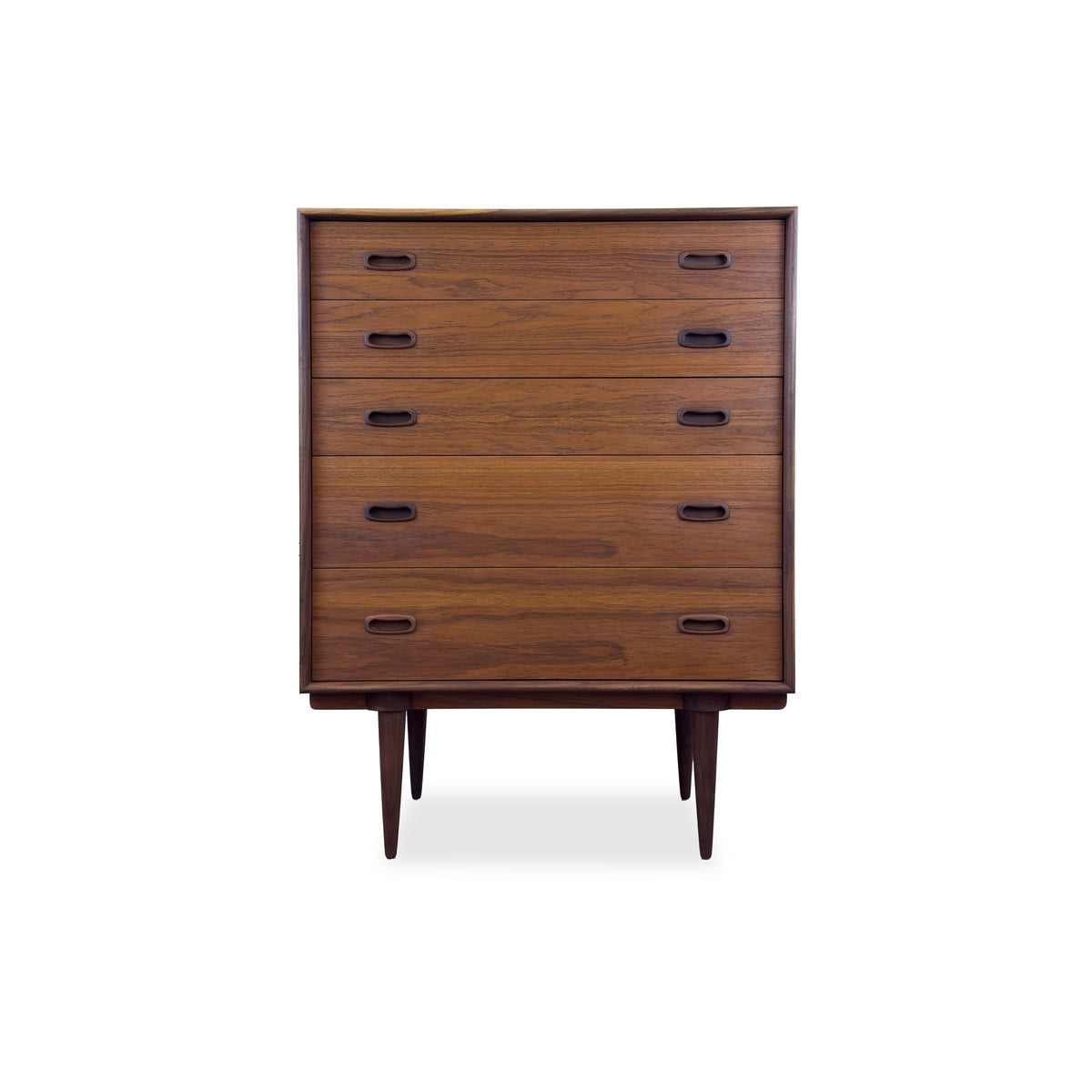 Teak Five Drawer Highboy B