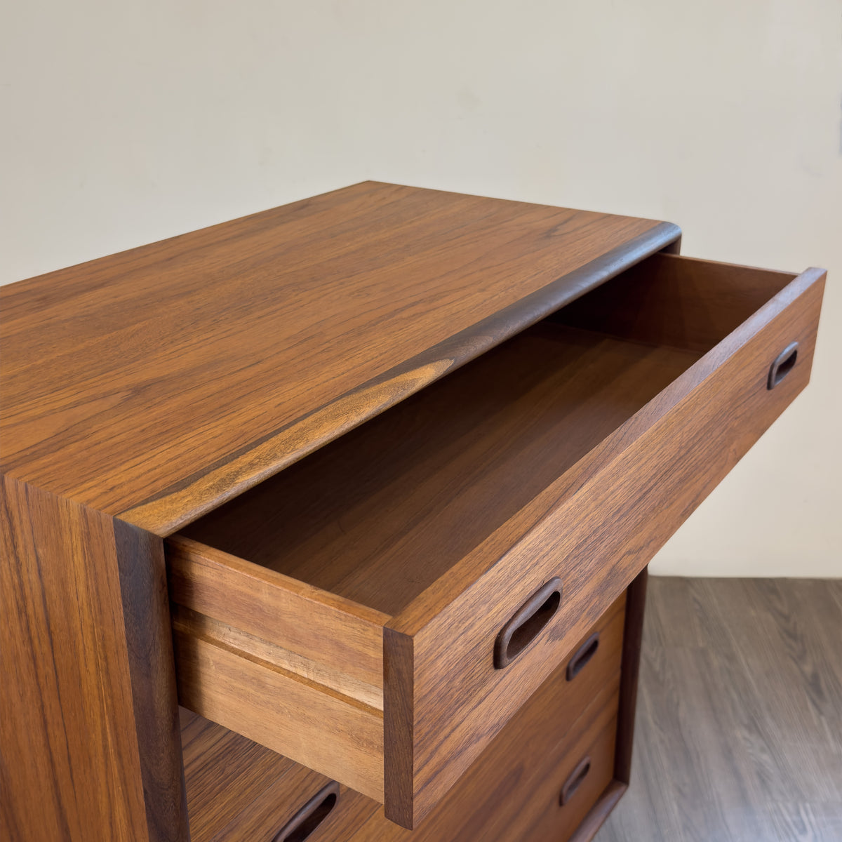 Teak Five Drawer Highboy B