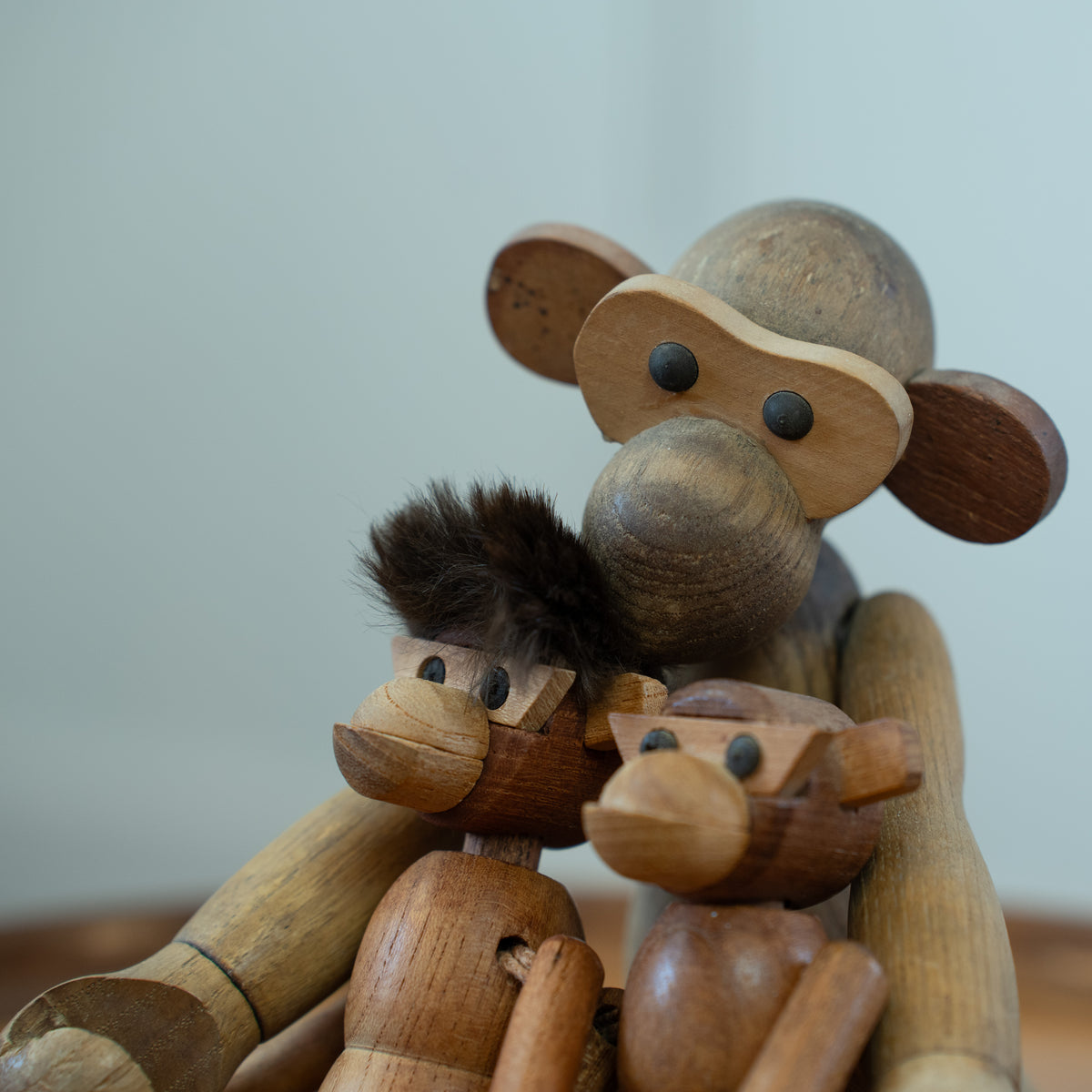 Teak Monkey Trio