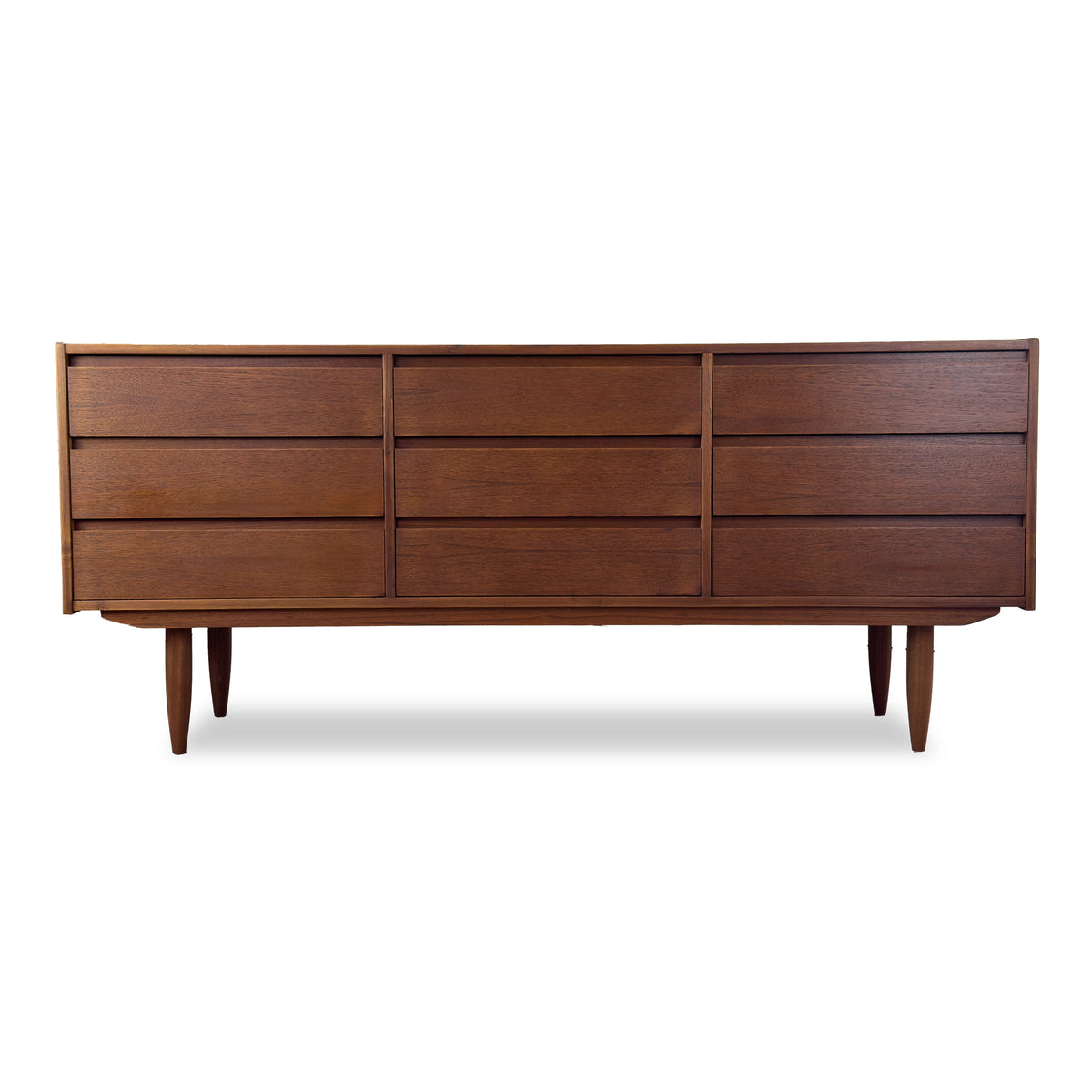 Teak Nine Drawer Dresser