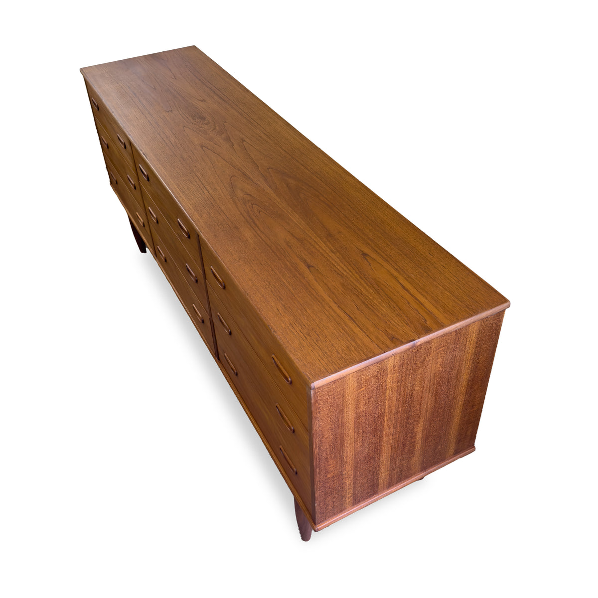 Teak Nine Drawer Dresser