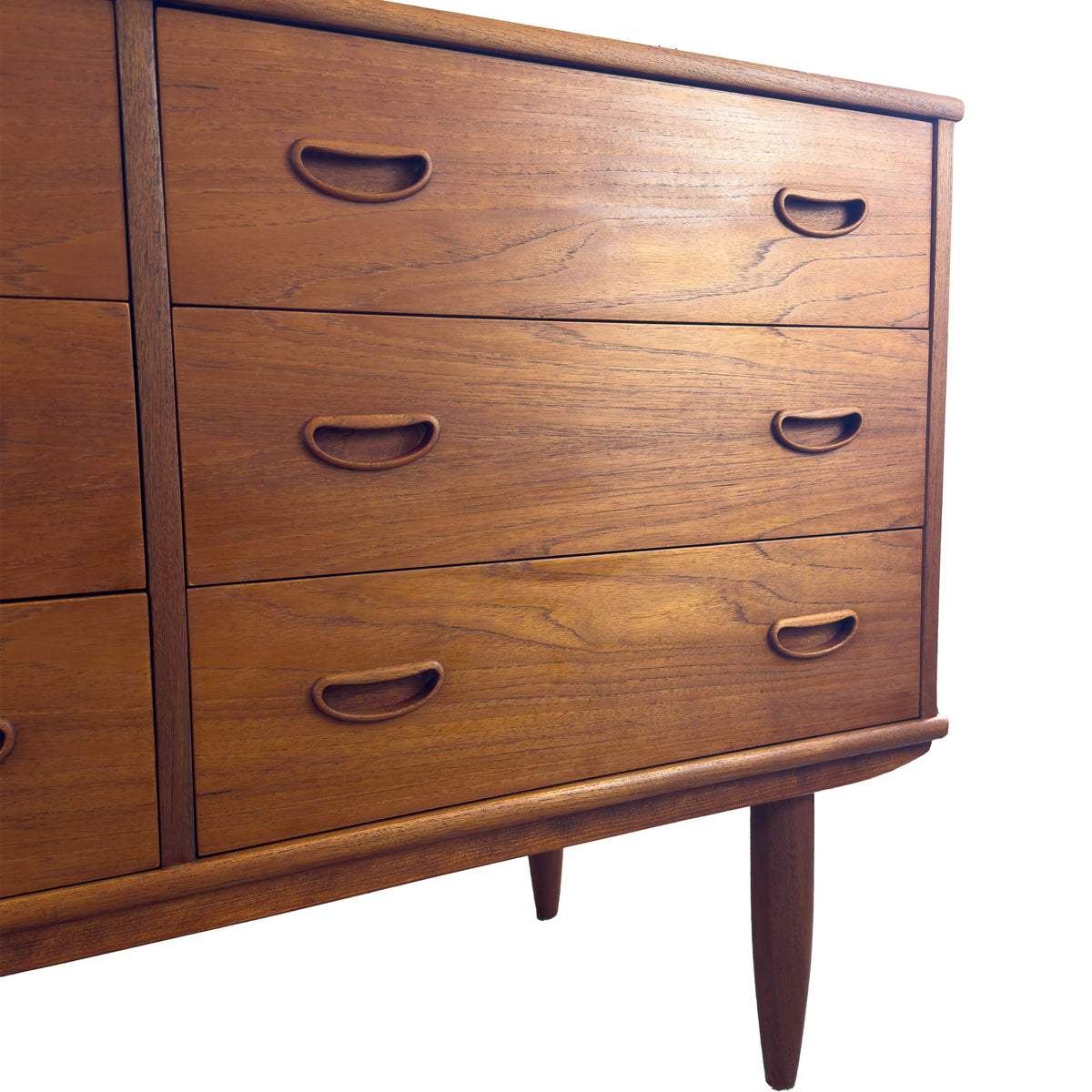 Teak Nine Drawer Dresser