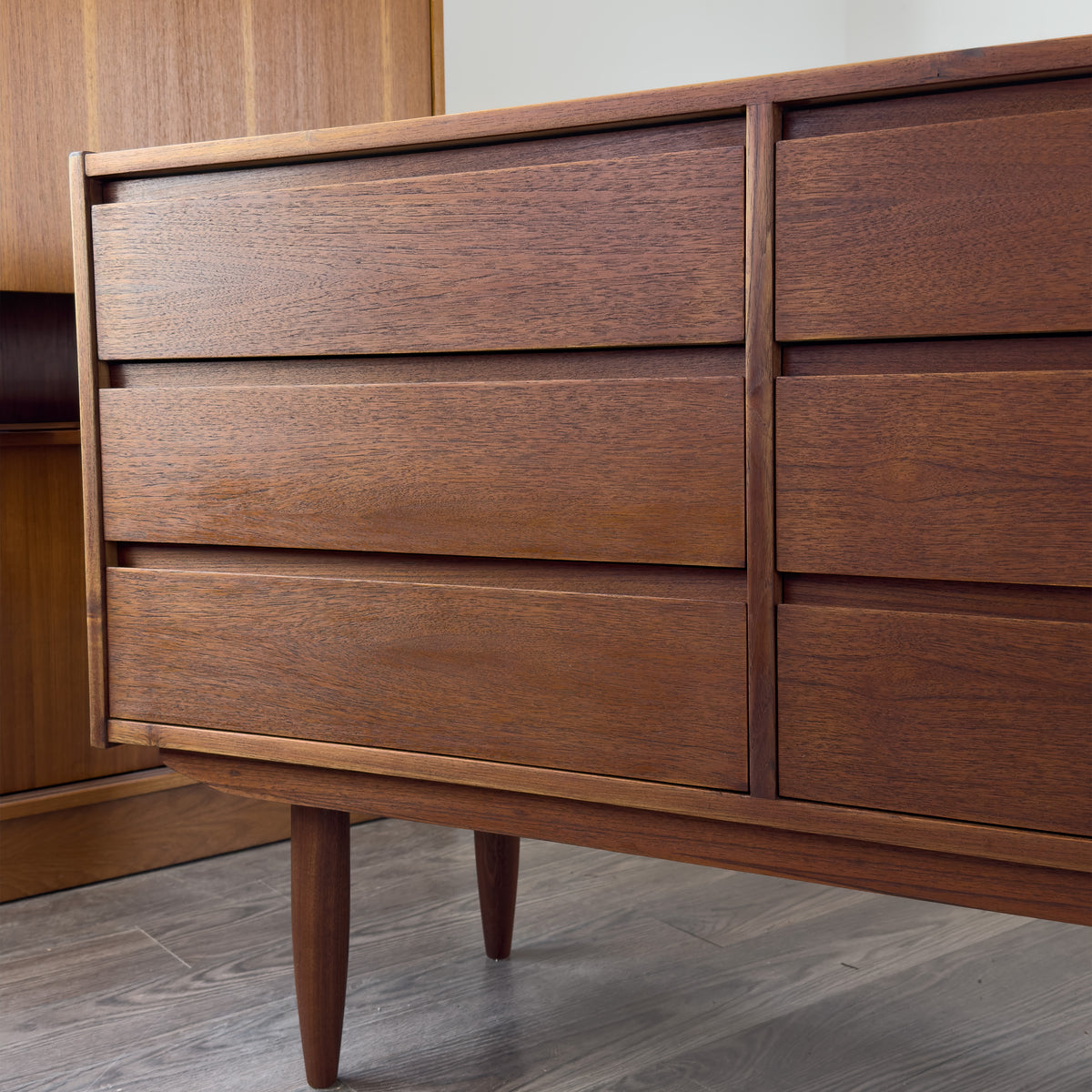 Teak Nine Drawer Dresser