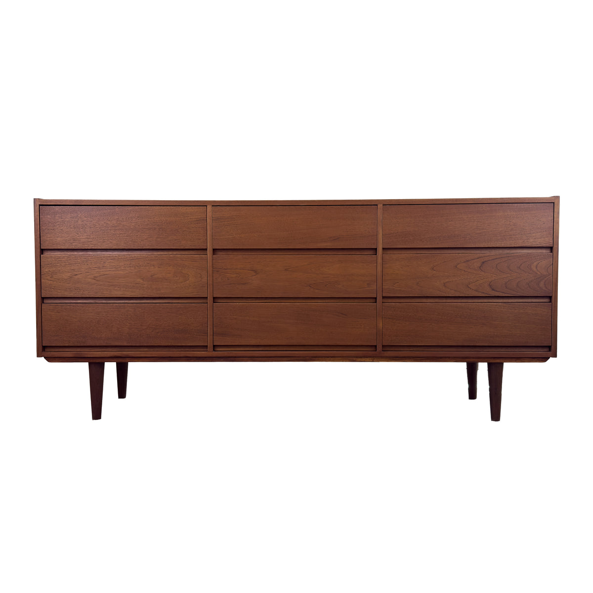 Teak Nine Drawer Dresser