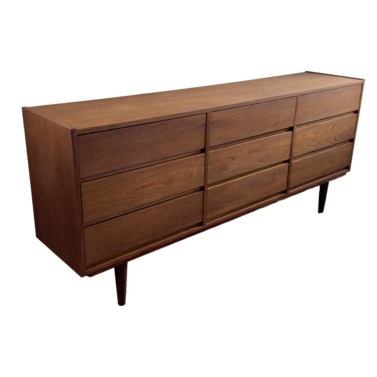 Teak Nine Drawer Dresser